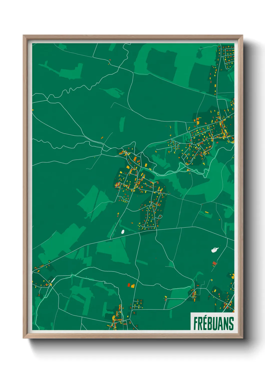 Une affiche de carte sur Frébuans