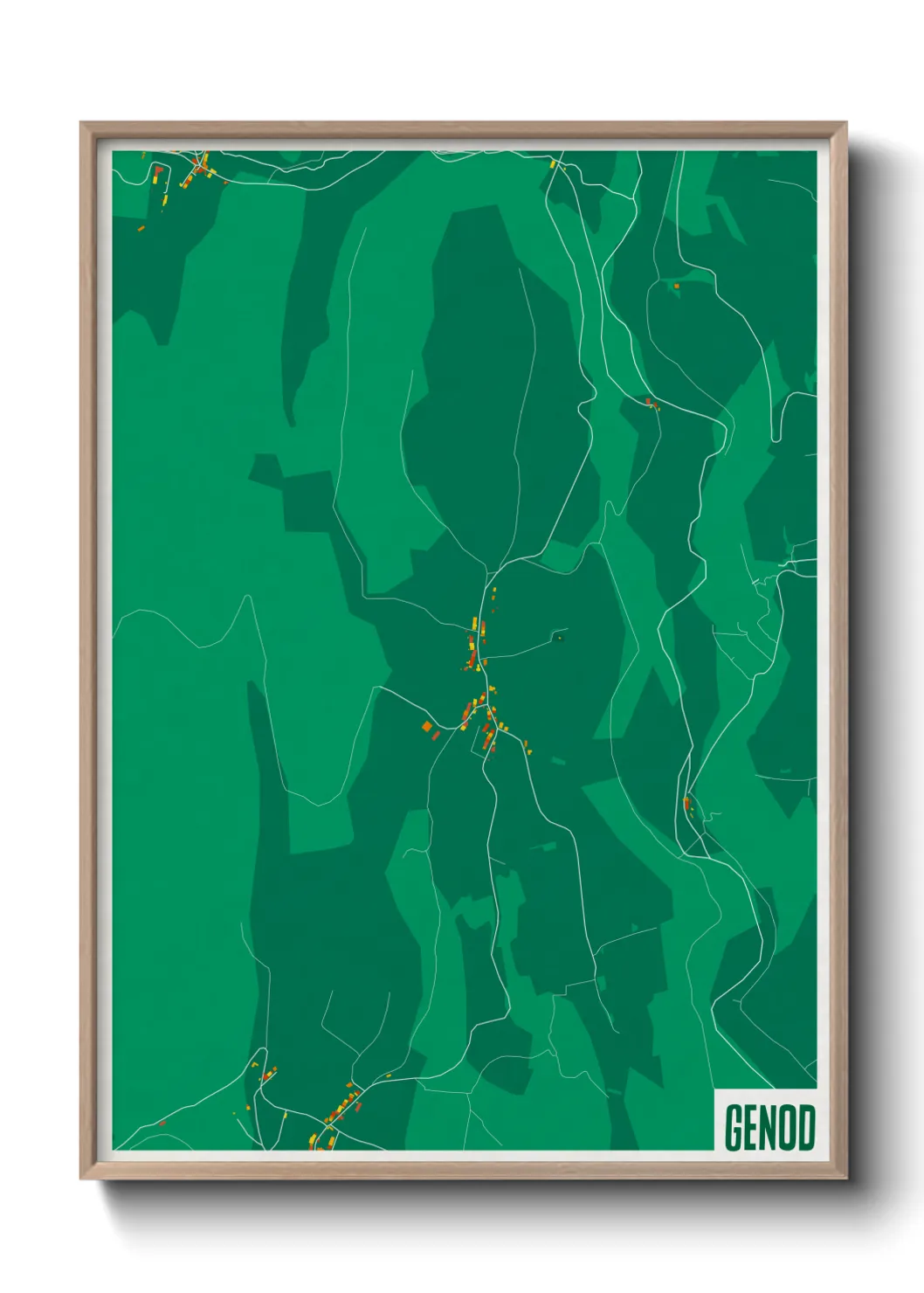 Une affiche de carte sur Genod