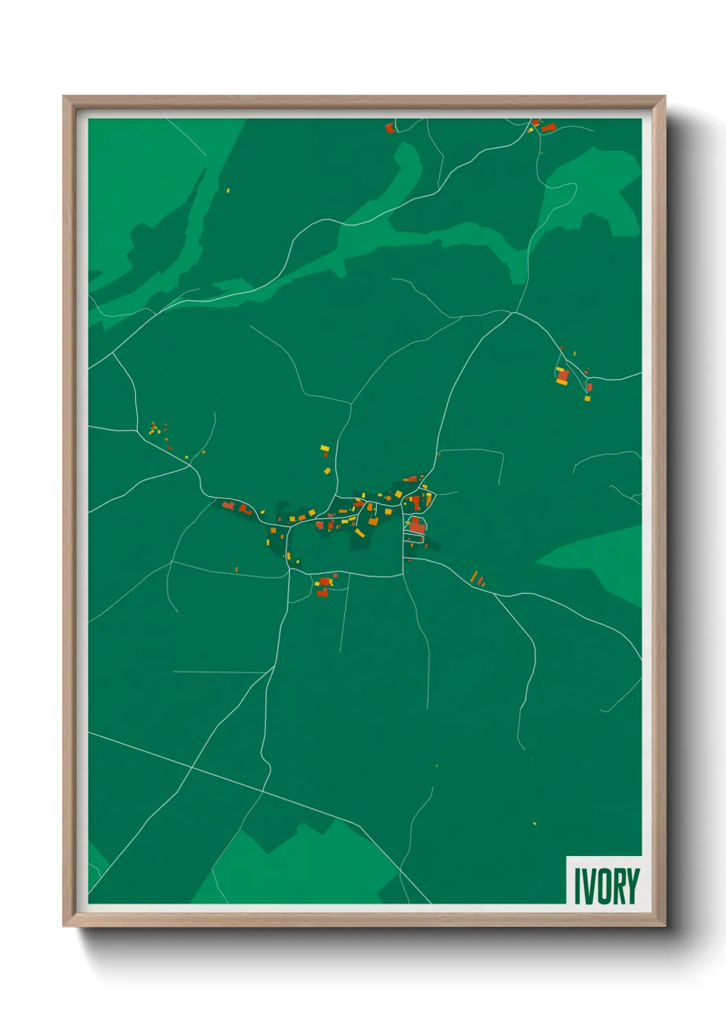 Une affiche de carte sur Ivory