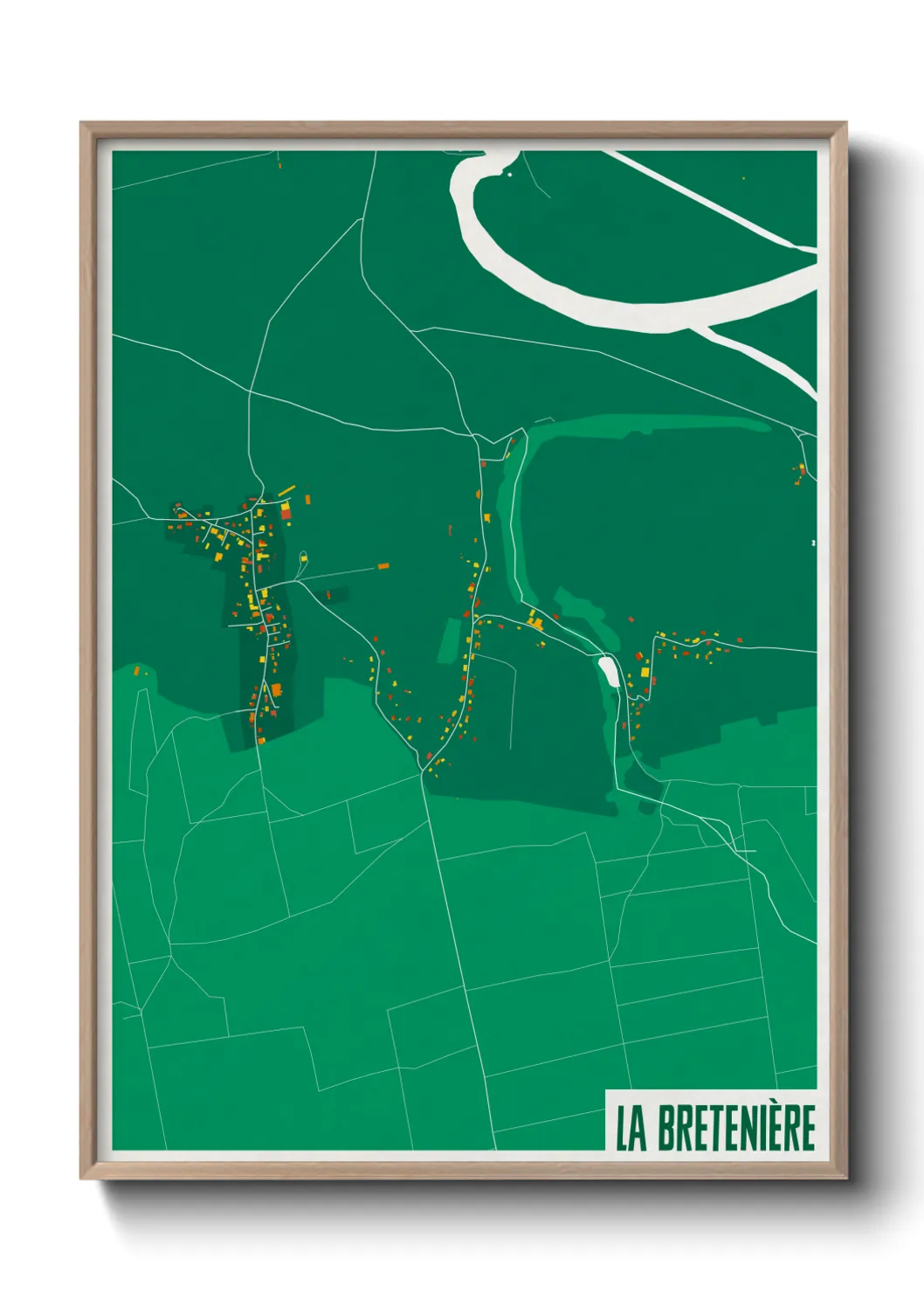 Une affiche de carte sur La Bretenière