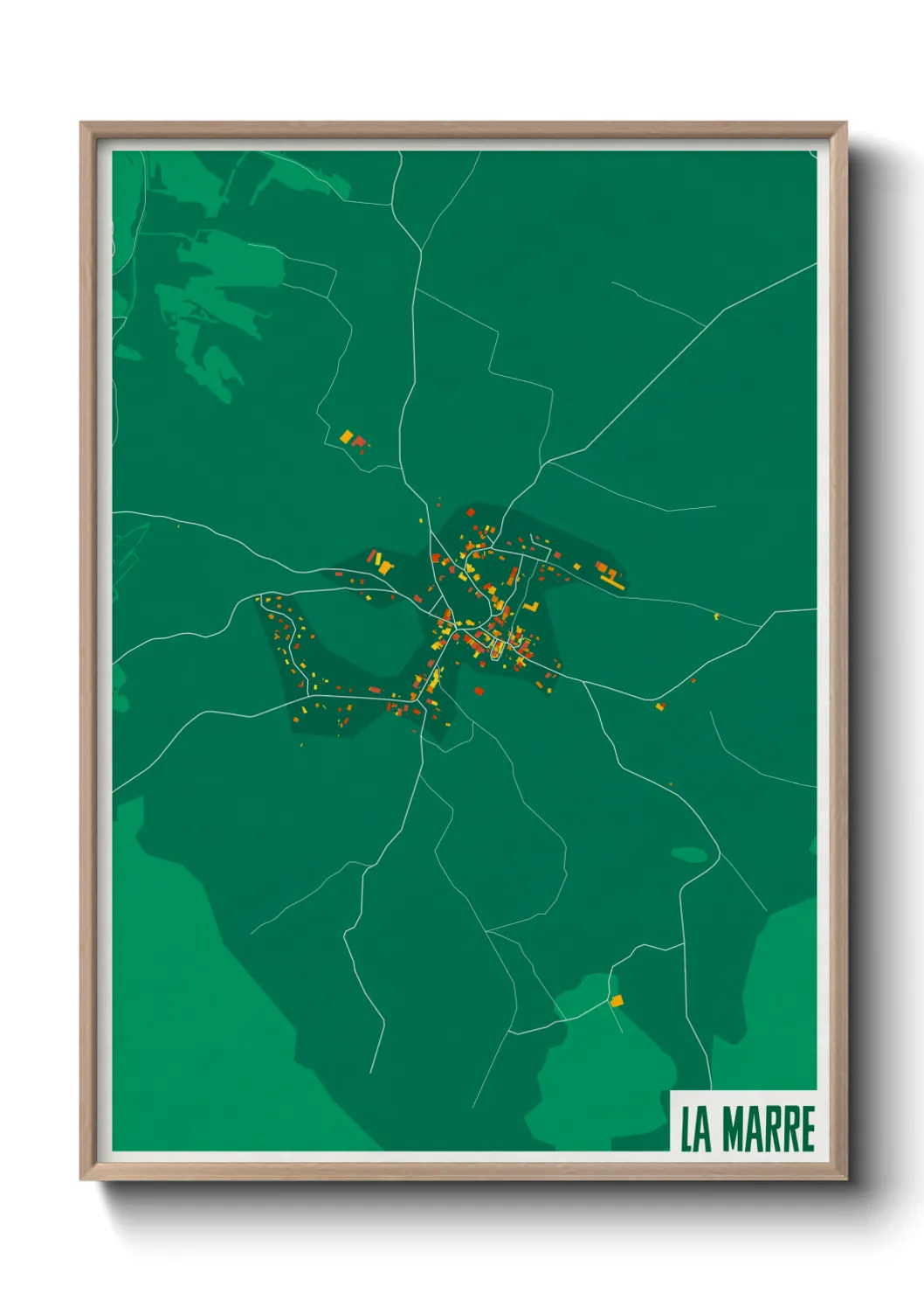 Une affiche de carte sur La Marre