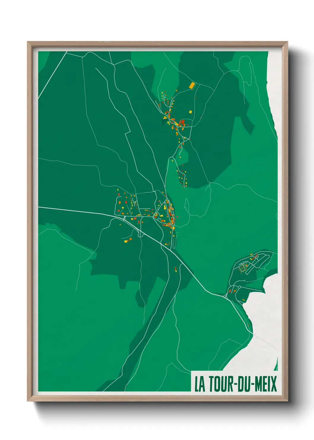 Une affiche de carte sur La Tour-du-Meix