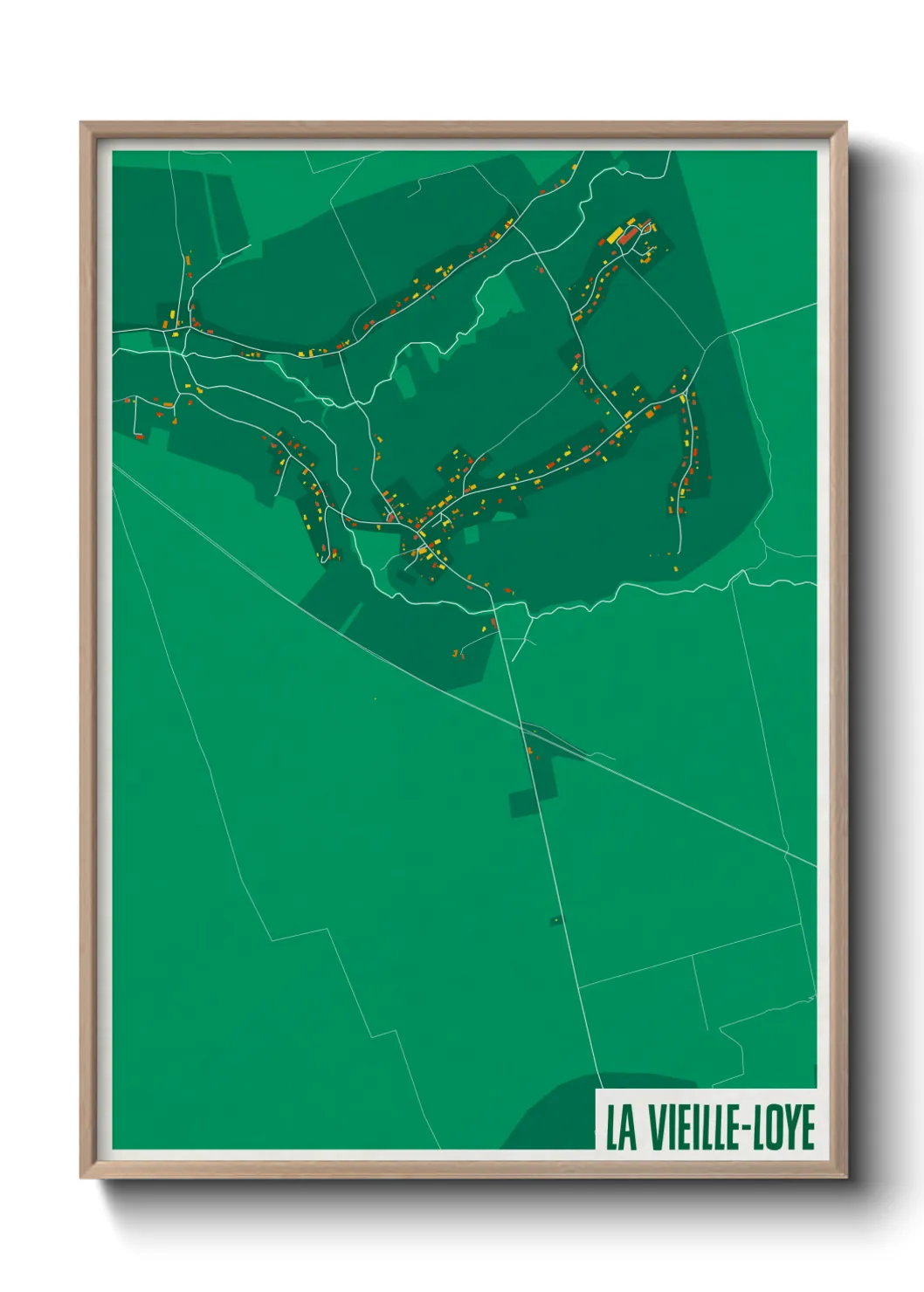 Une affiche de carte sur La Vieille-Loye