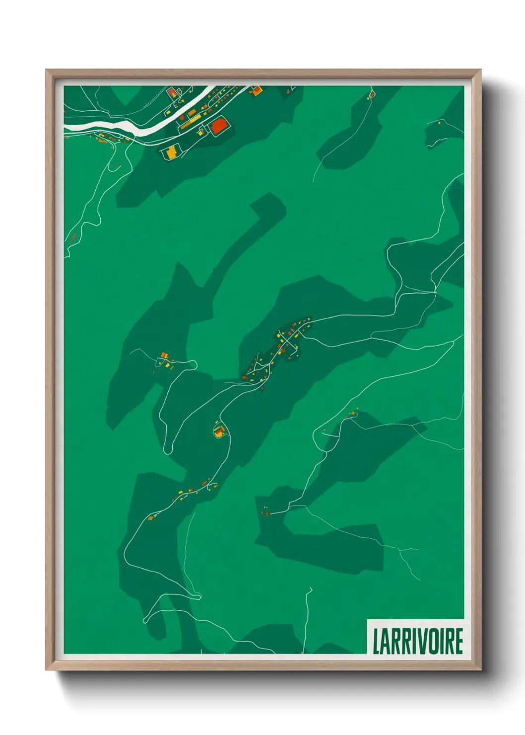 Une affiche de carte sur Larrivoire