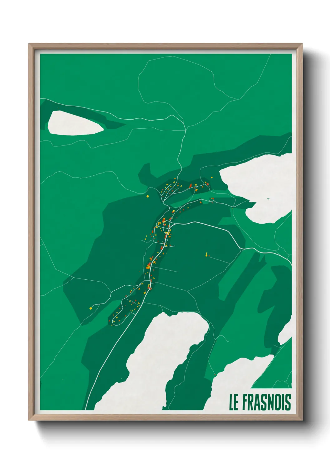 Une affiche de carte sur Le Frasnois