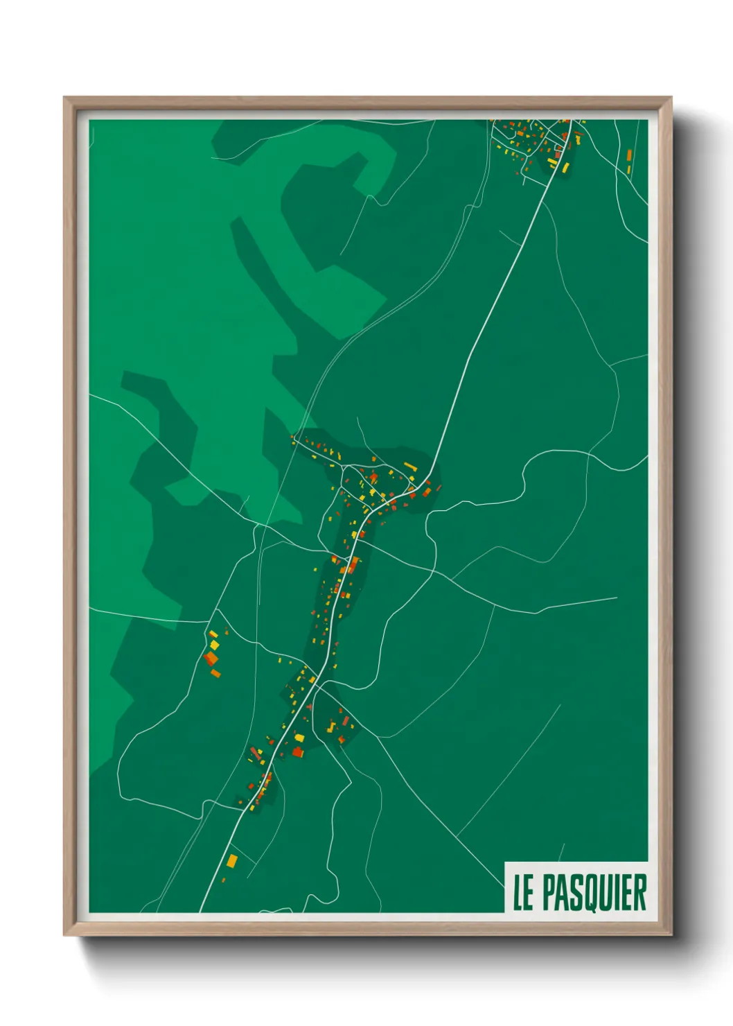 Une affiche de carte sur Le Pasquier