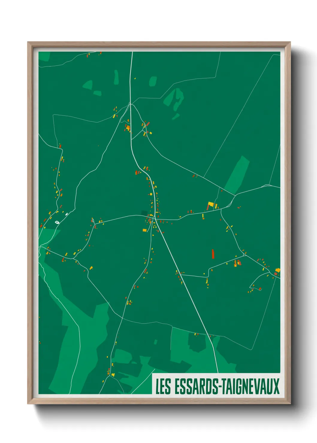 Un poster carteLes Essards-Taignevaux