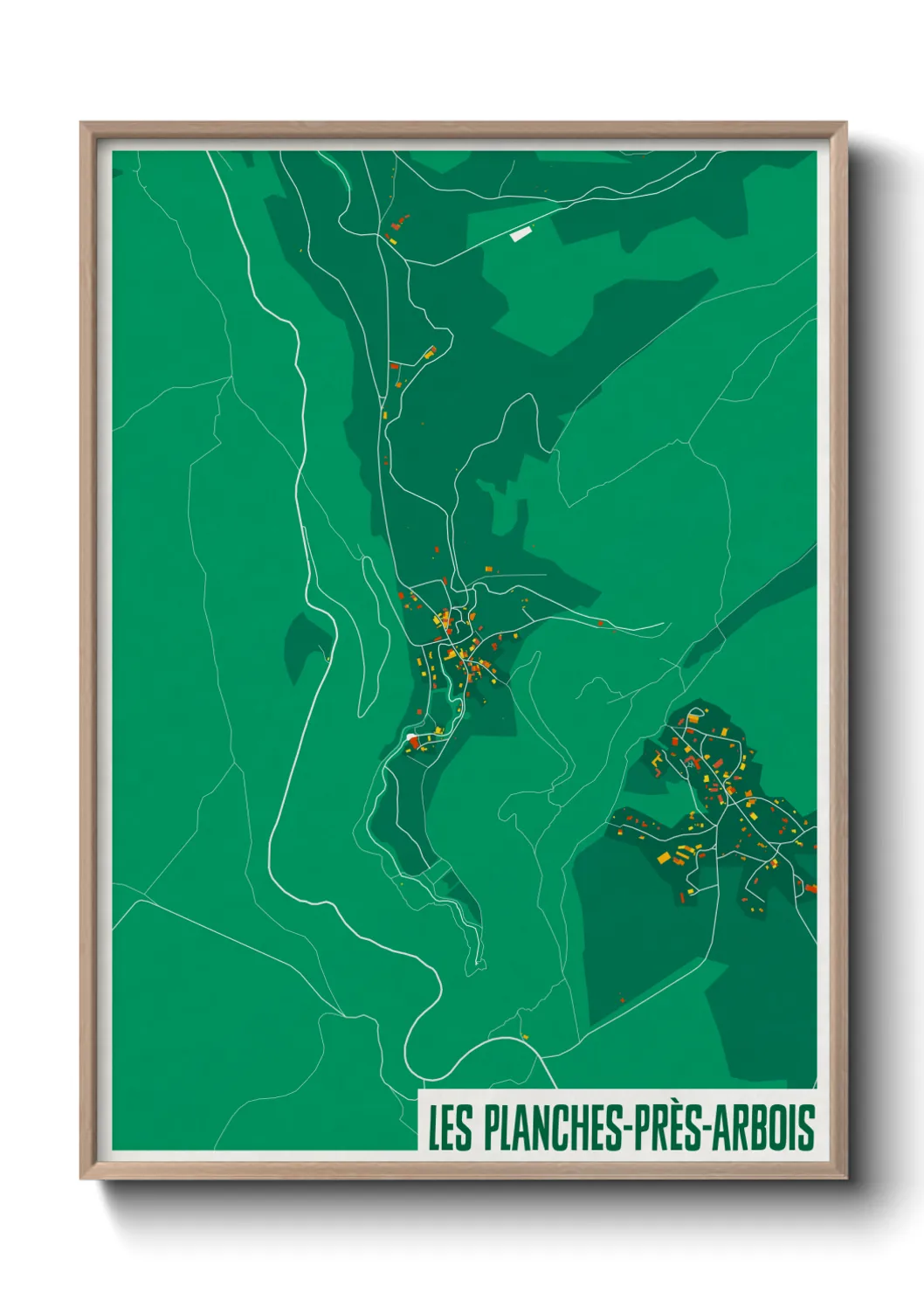 Une affiche de carte sur Les Planches-près-Arbois