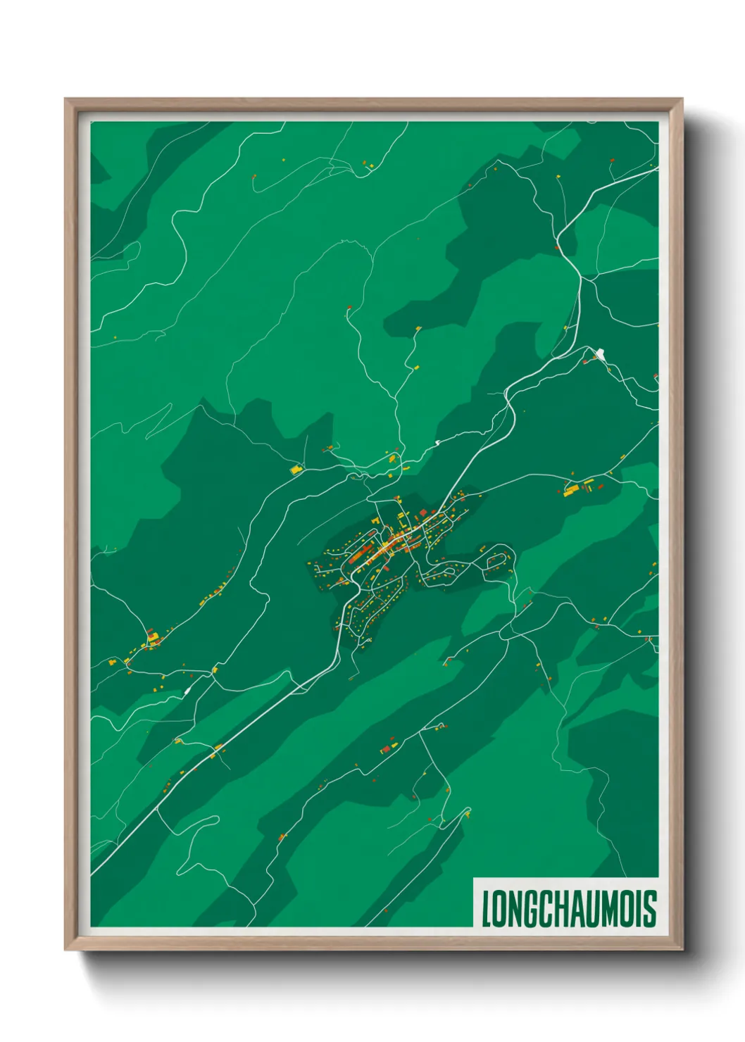 Une affiche de carte sur Longchaumois