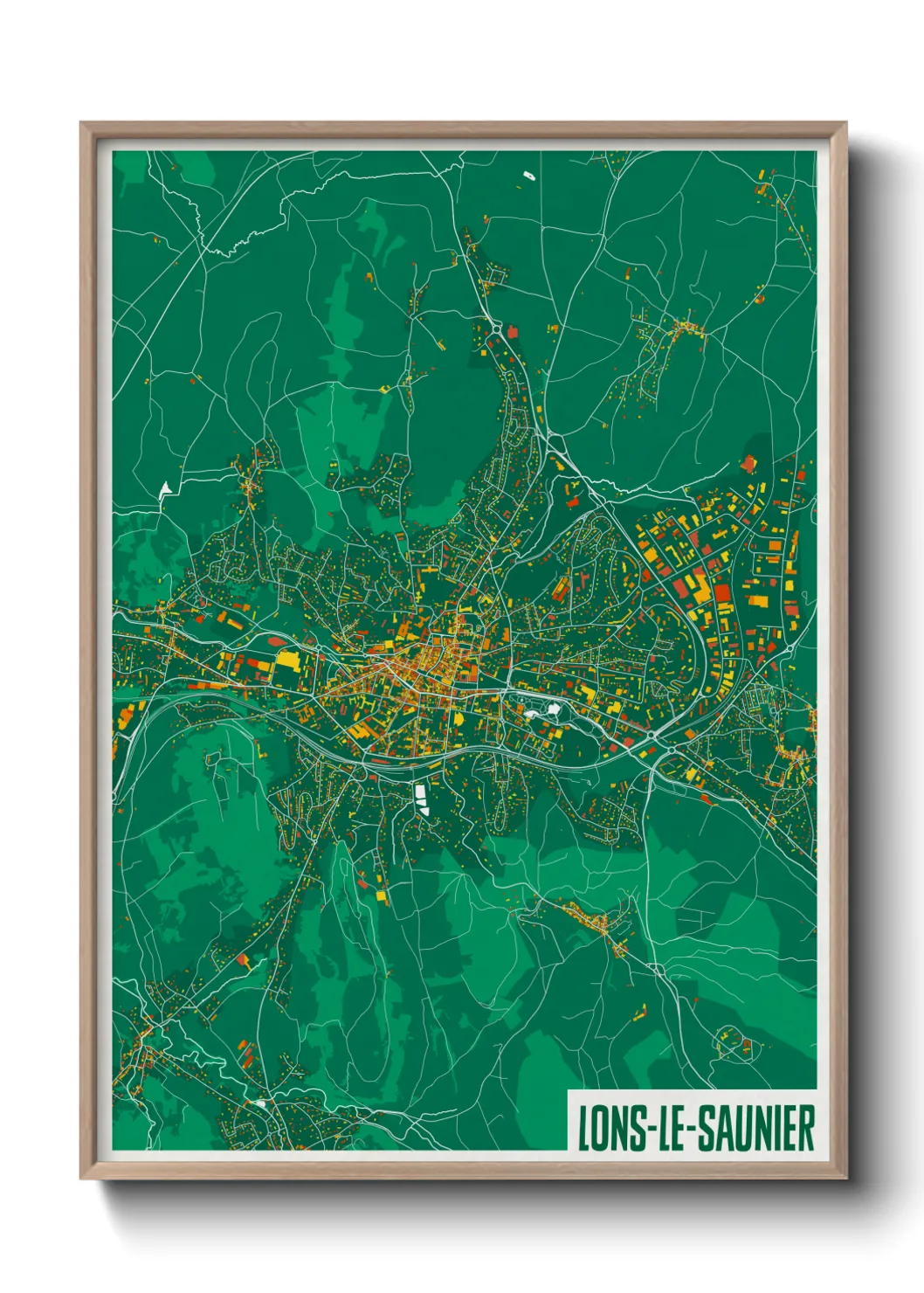 Un poster carteLons-le-Saunier