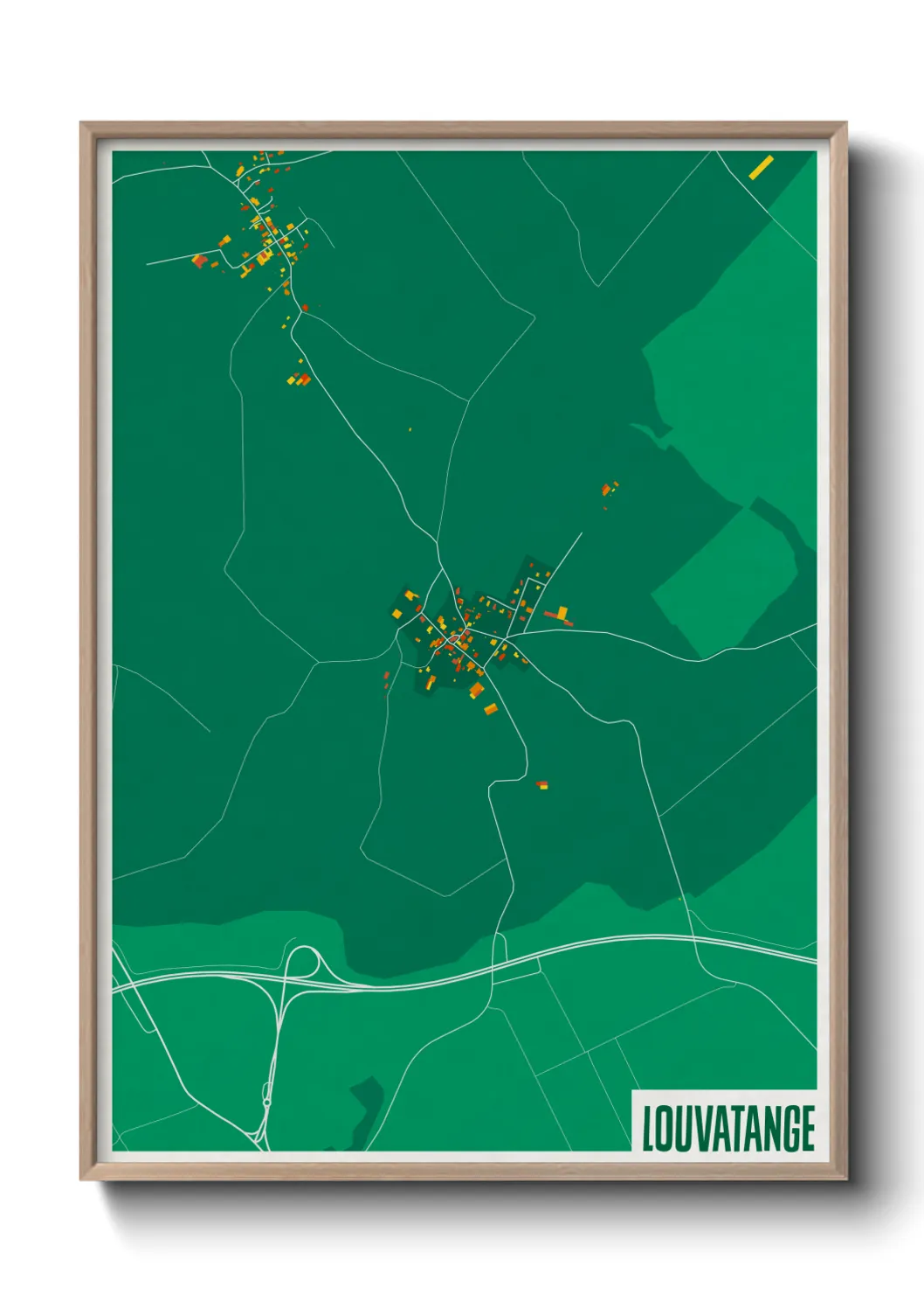 Une affiche de carte sur Louvatange