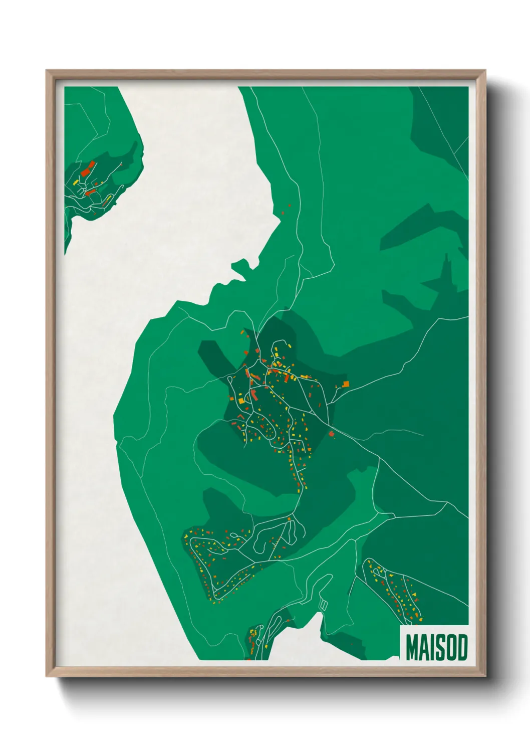 Une affiche de carte sur Maisod