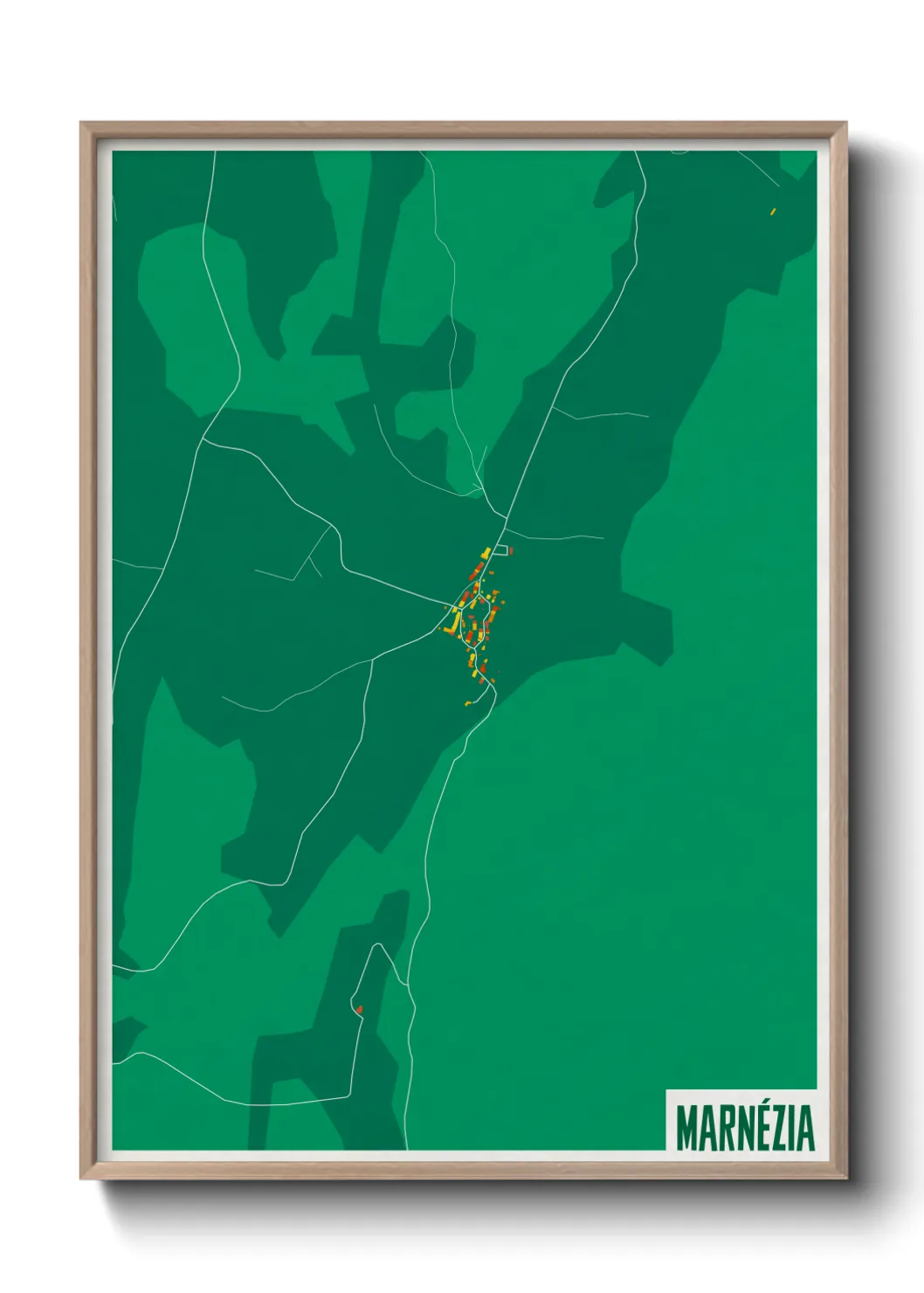 Une affiche de carte sur Marnézia