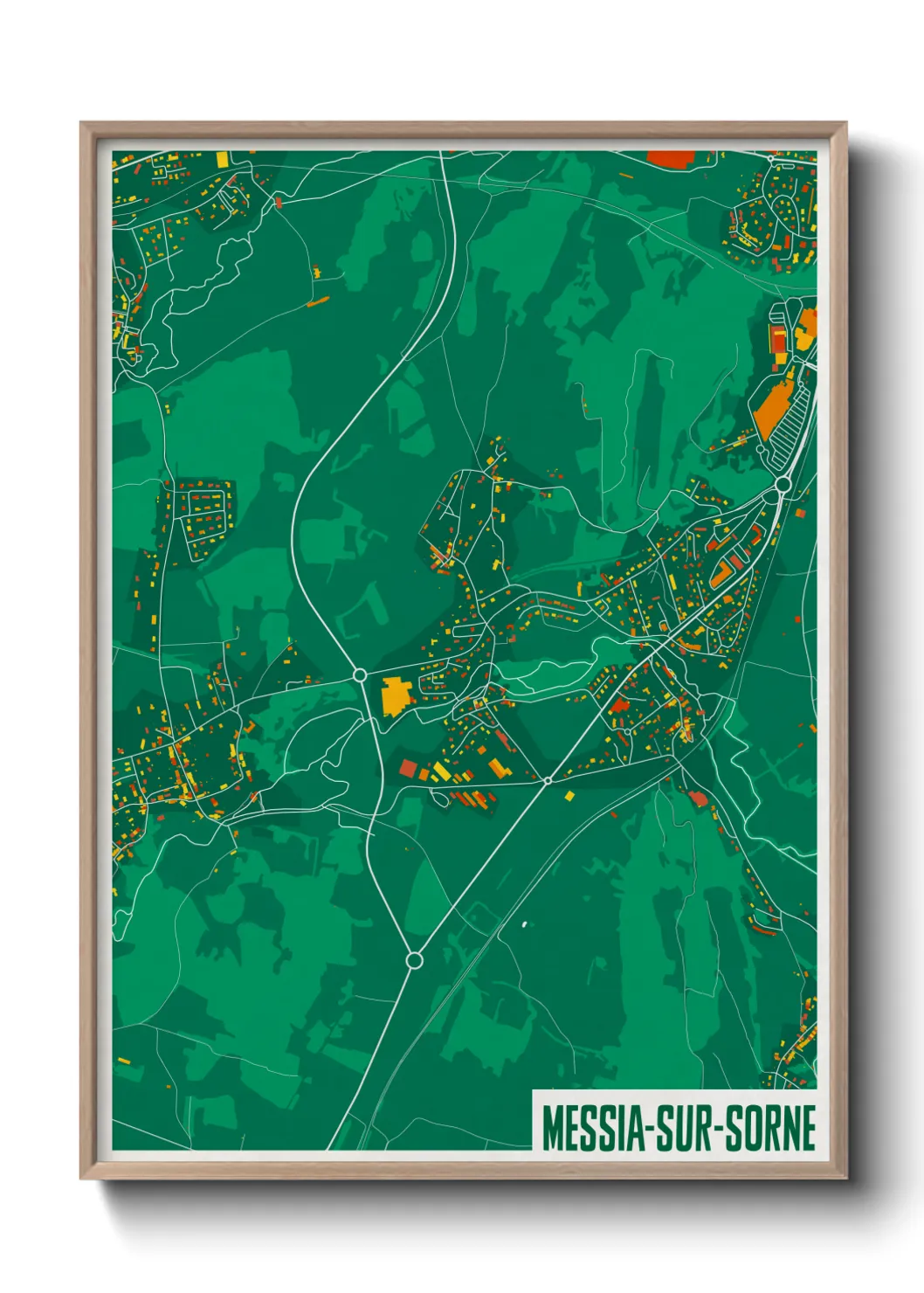 Une affiche de carte sur Messia-sur-Sorne