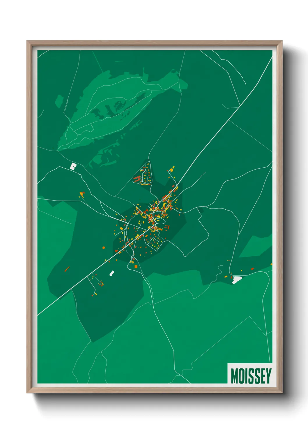 Une affiche de carte sur Moissey