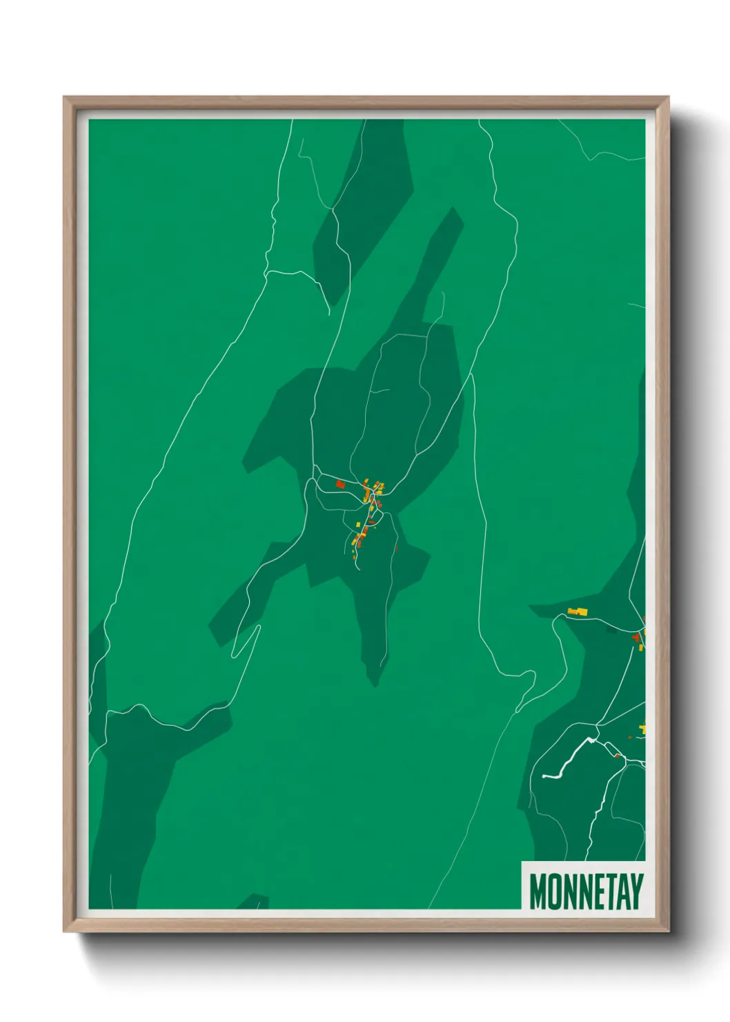 Une affiche de carte sur Monnetay