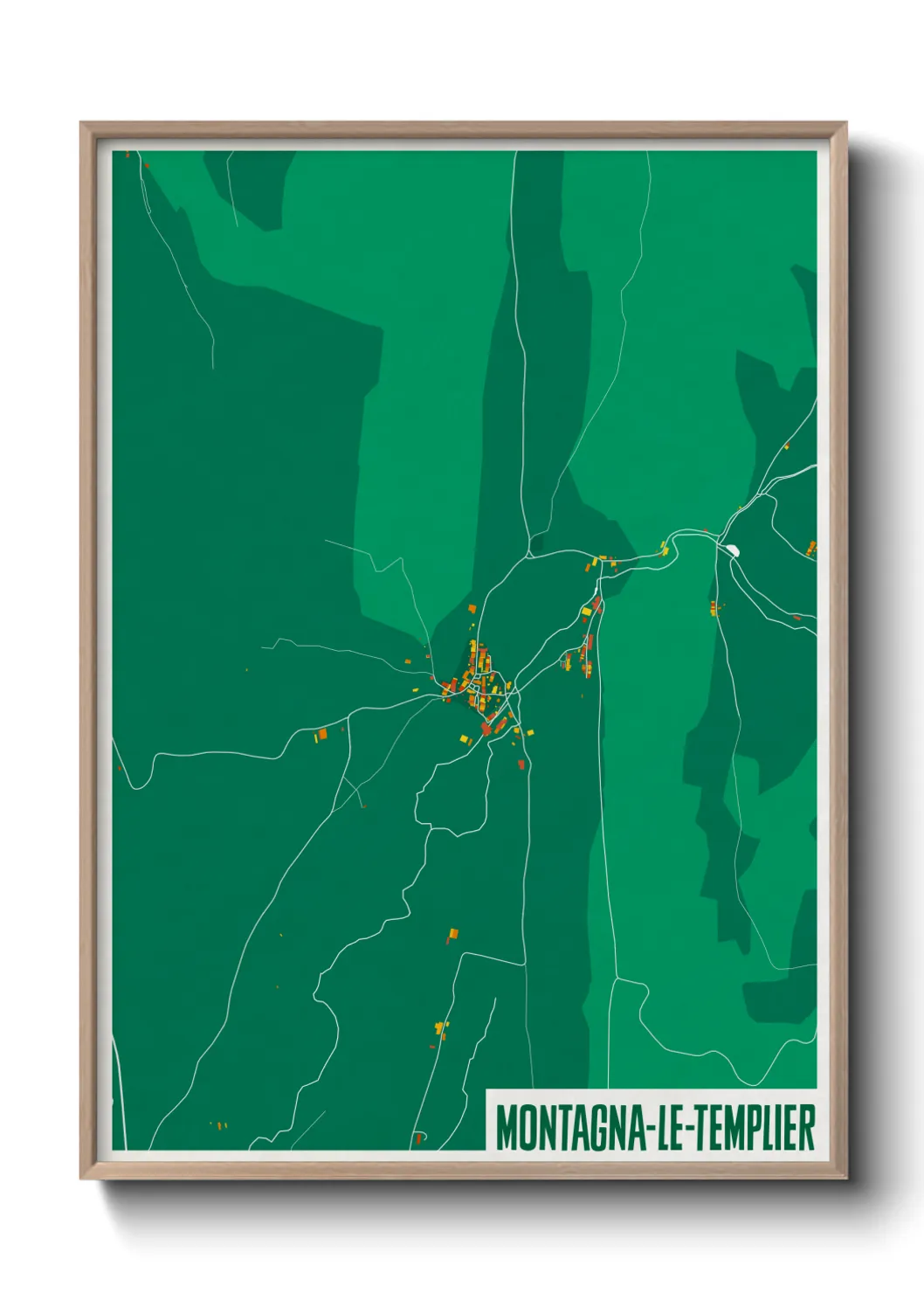 Une affiche de carte sur Montagna-le-Templier