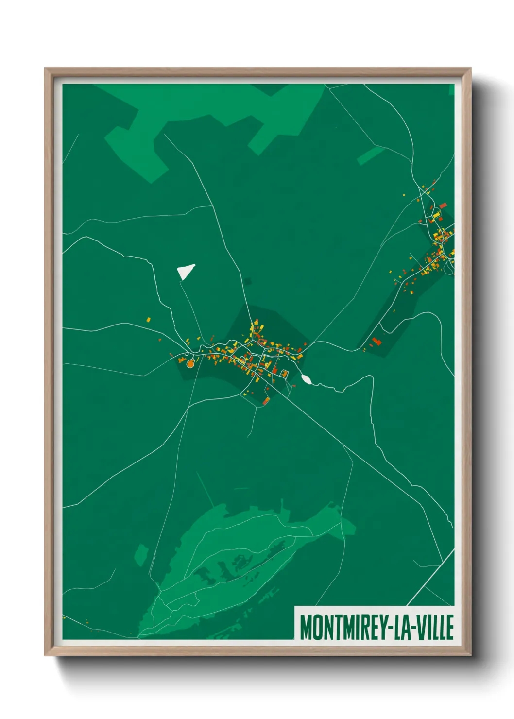Une affiche de carte sur Montmirey-la-Ville