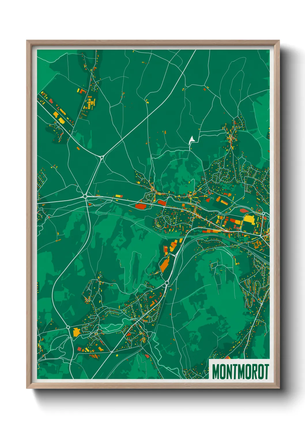 Une affiche de carte sur Montmorot