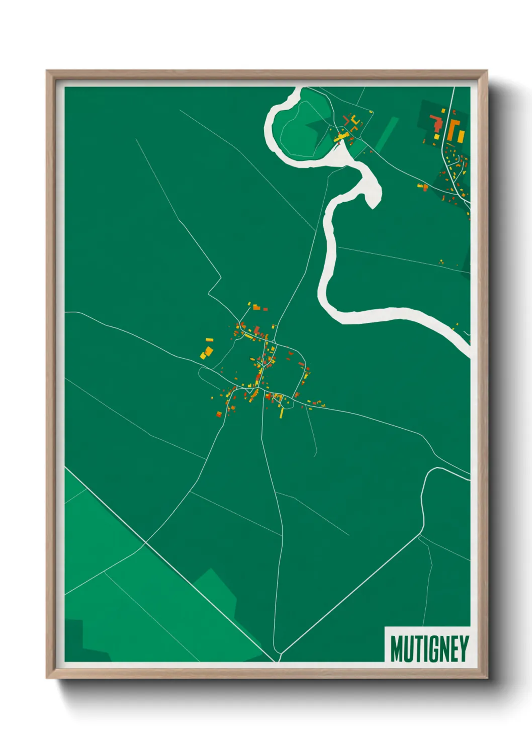 Une affiche de carte sur Mutigney