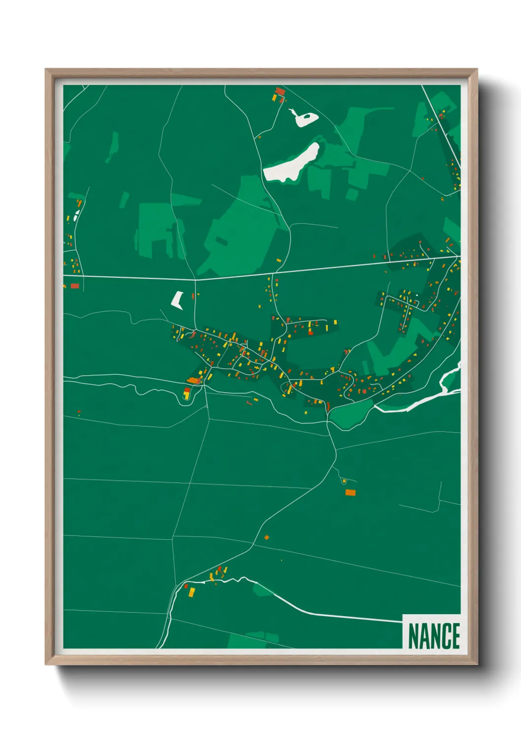 Une affiche de carte sur Nance