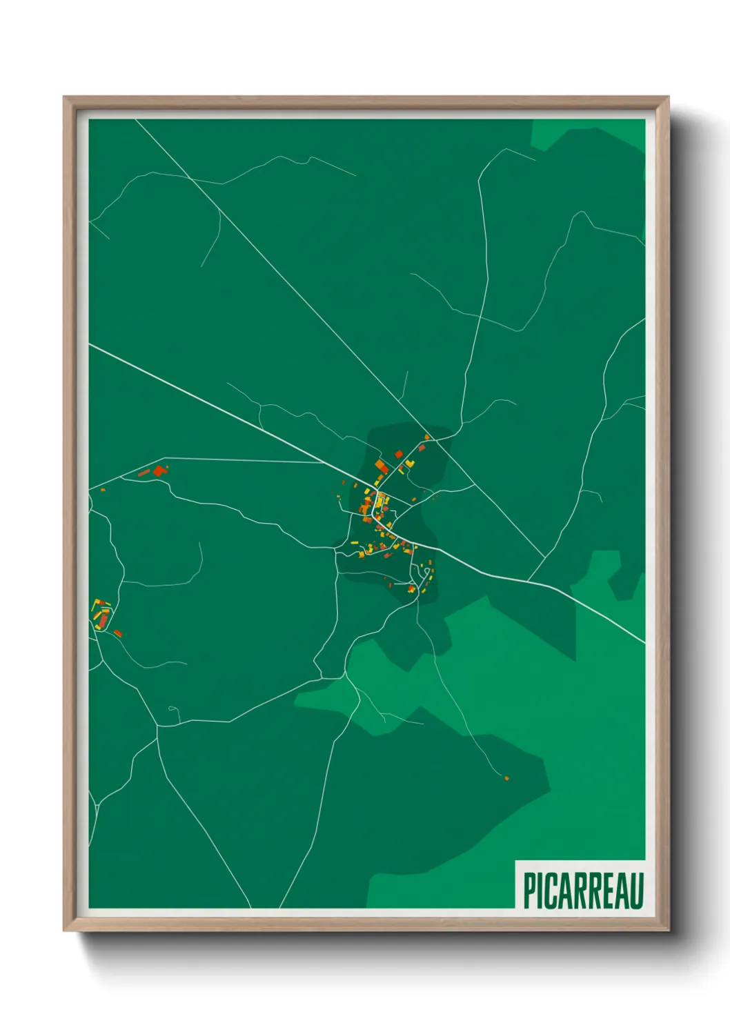 Une affiche de carte sur Picarreau