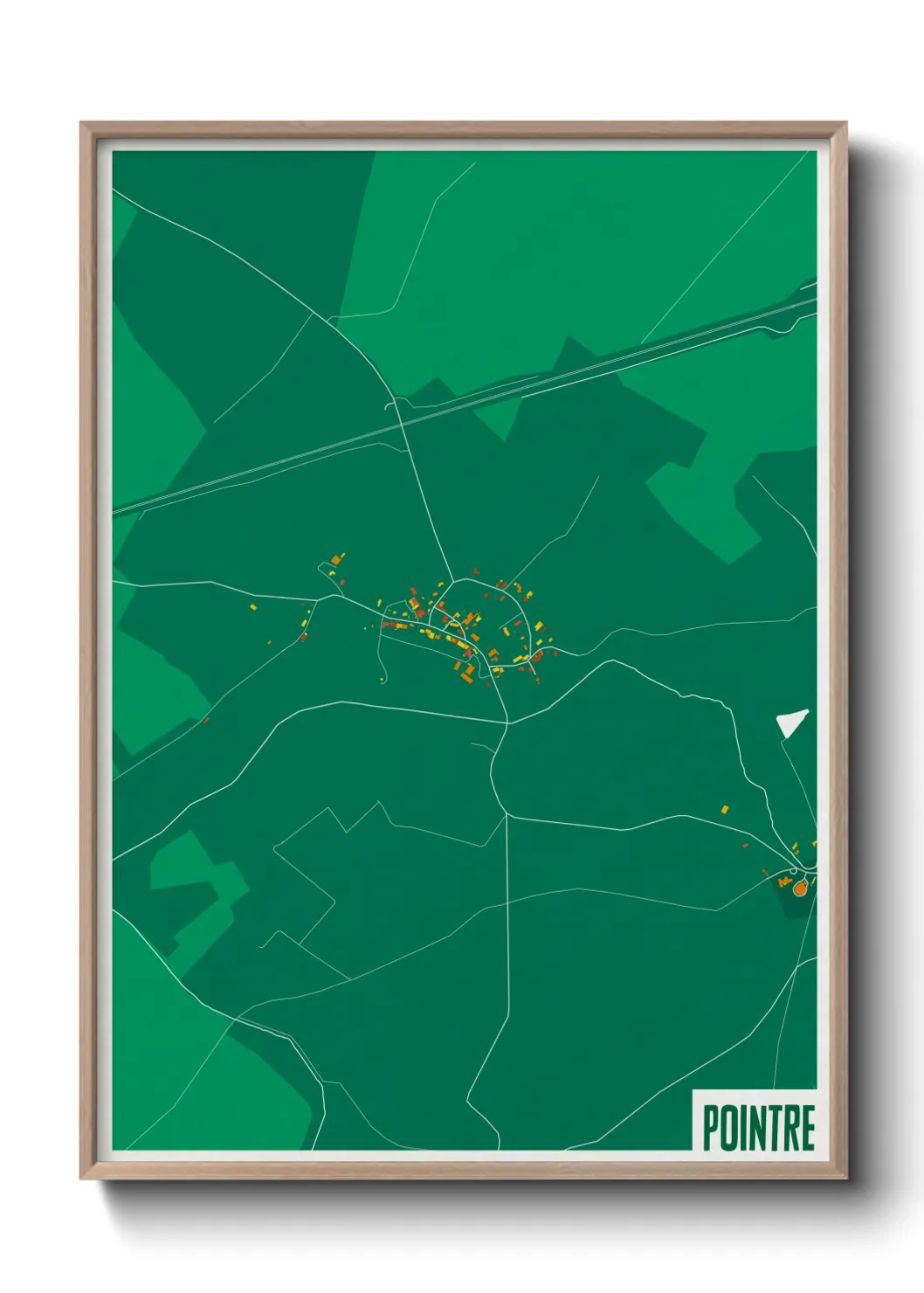 Une affiche de carte sur Pointre