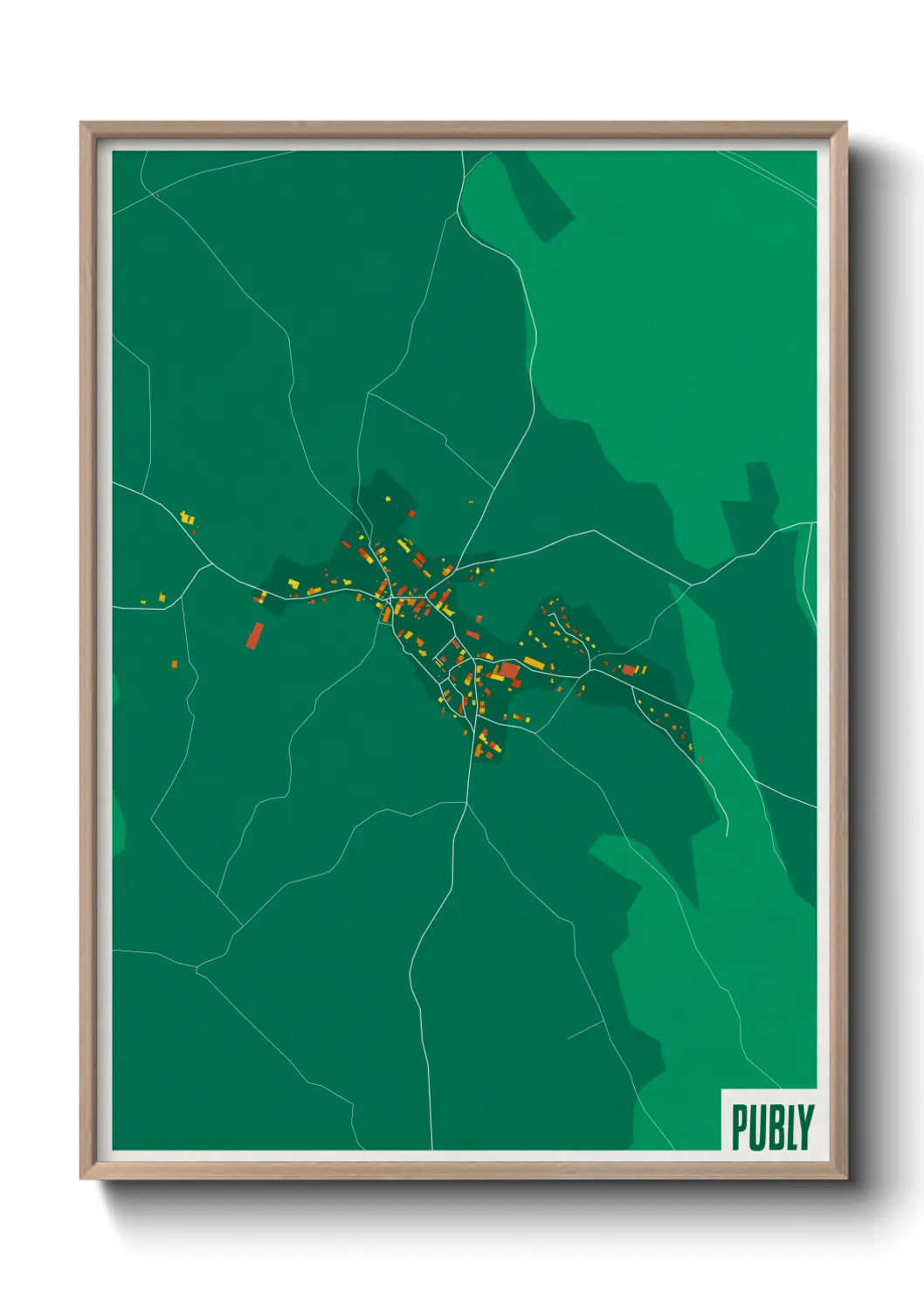 Une affiche de carte sur Publy