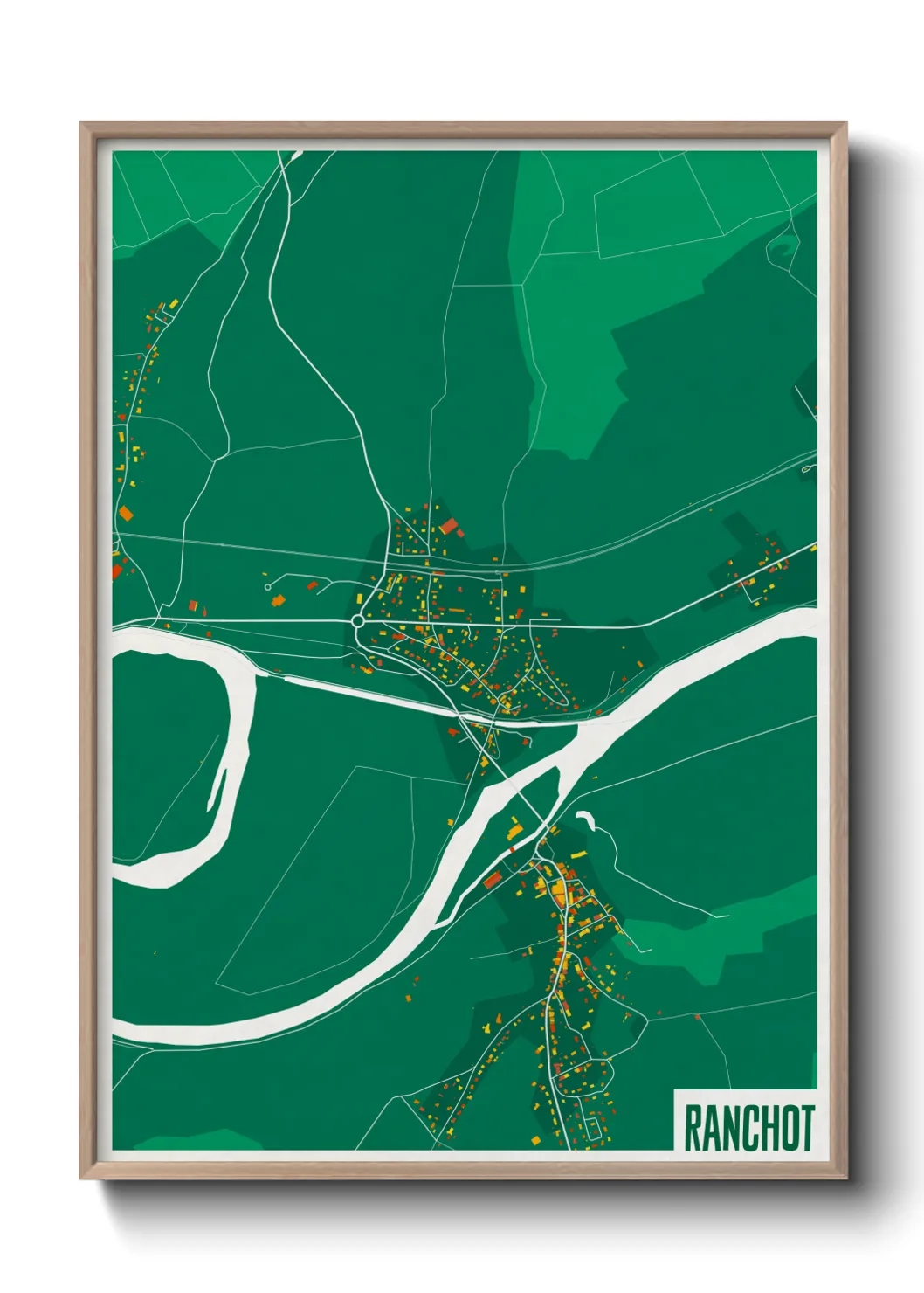Une affiche de carte sur Ranchot