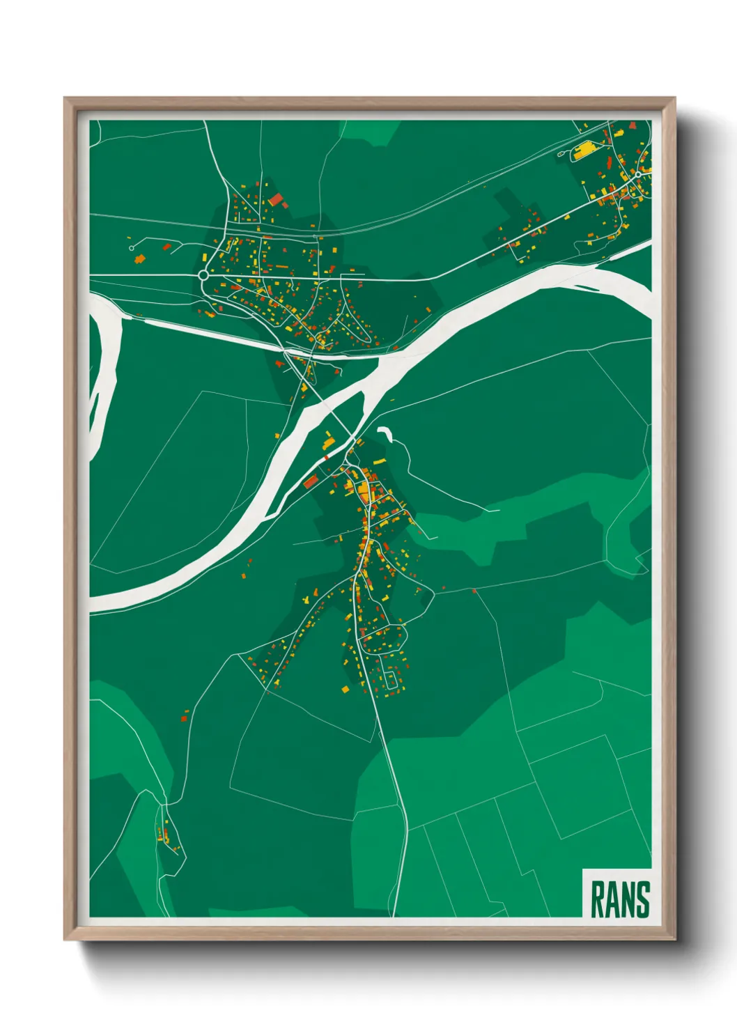 Une affiche de carte sur Rans
