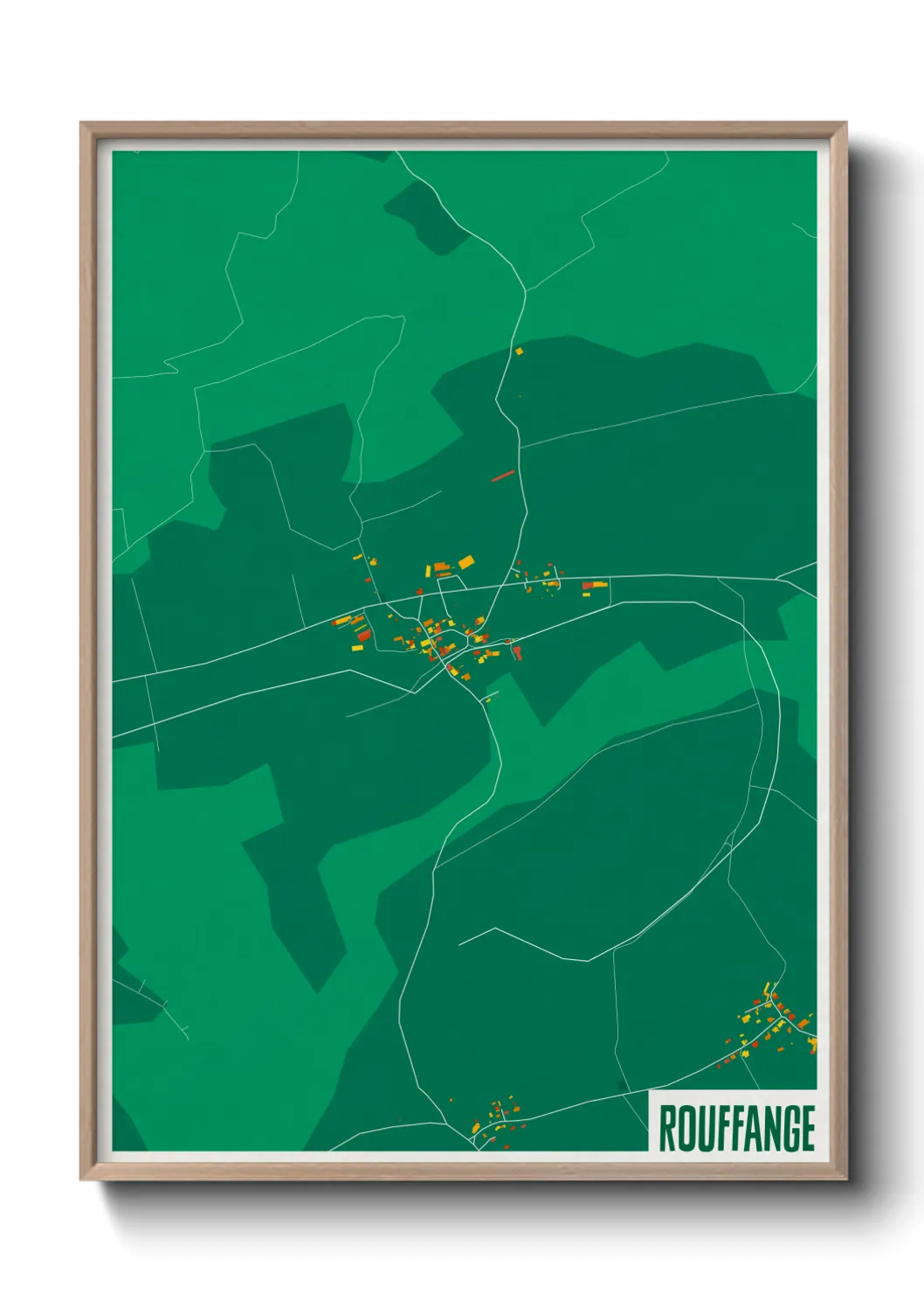 Une affiche de carte sur Rouffange