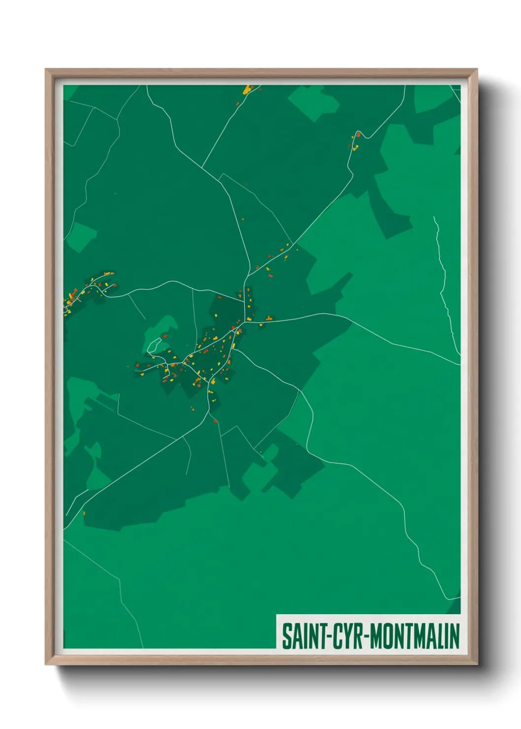 Une affiche de carte sur Saint-Cyr-Montmalin