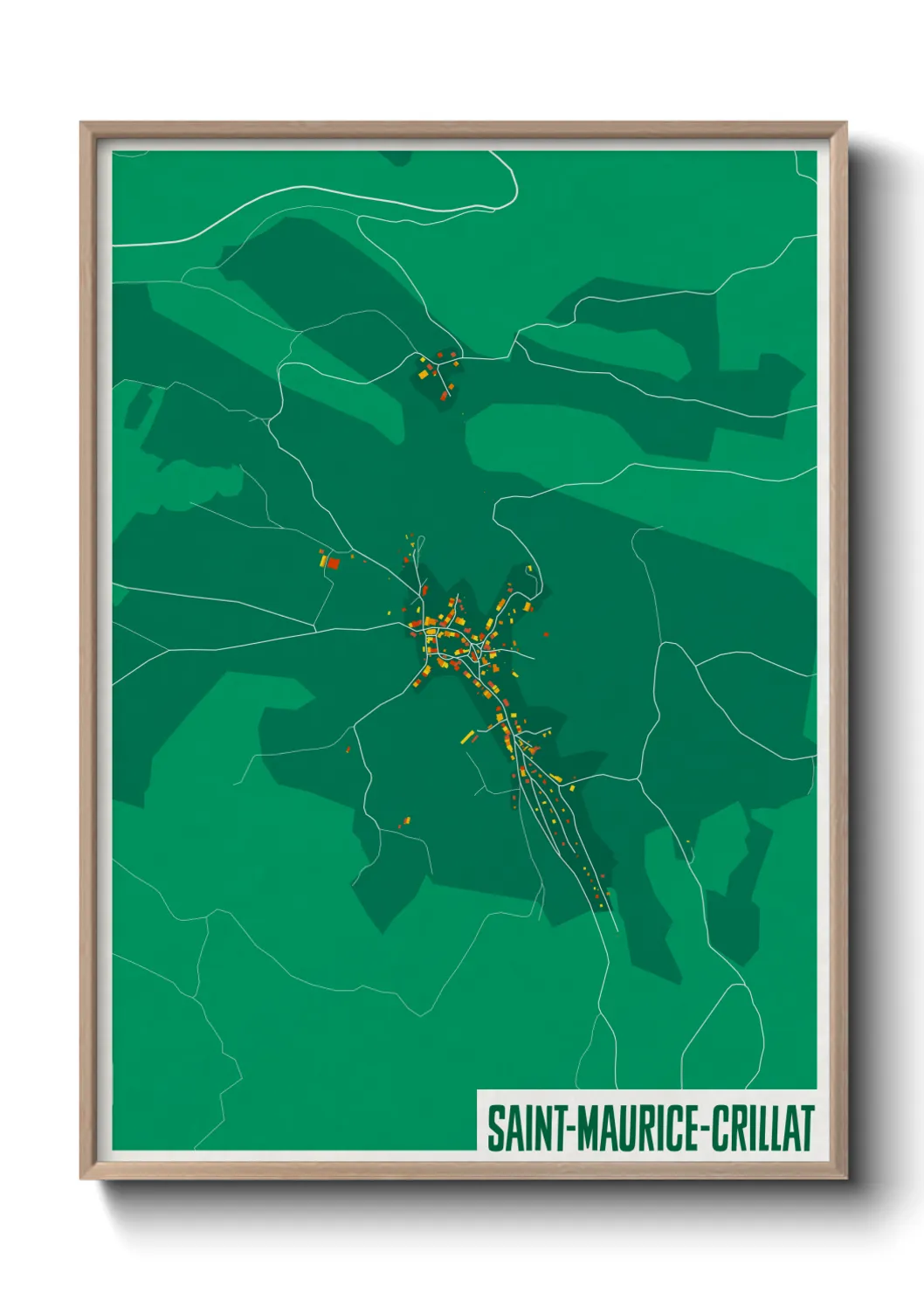 Un poster carteSaint-Maurice-Crillat