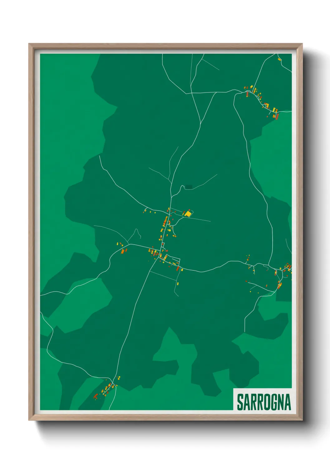 Une affiche de carte sur Sarrogna