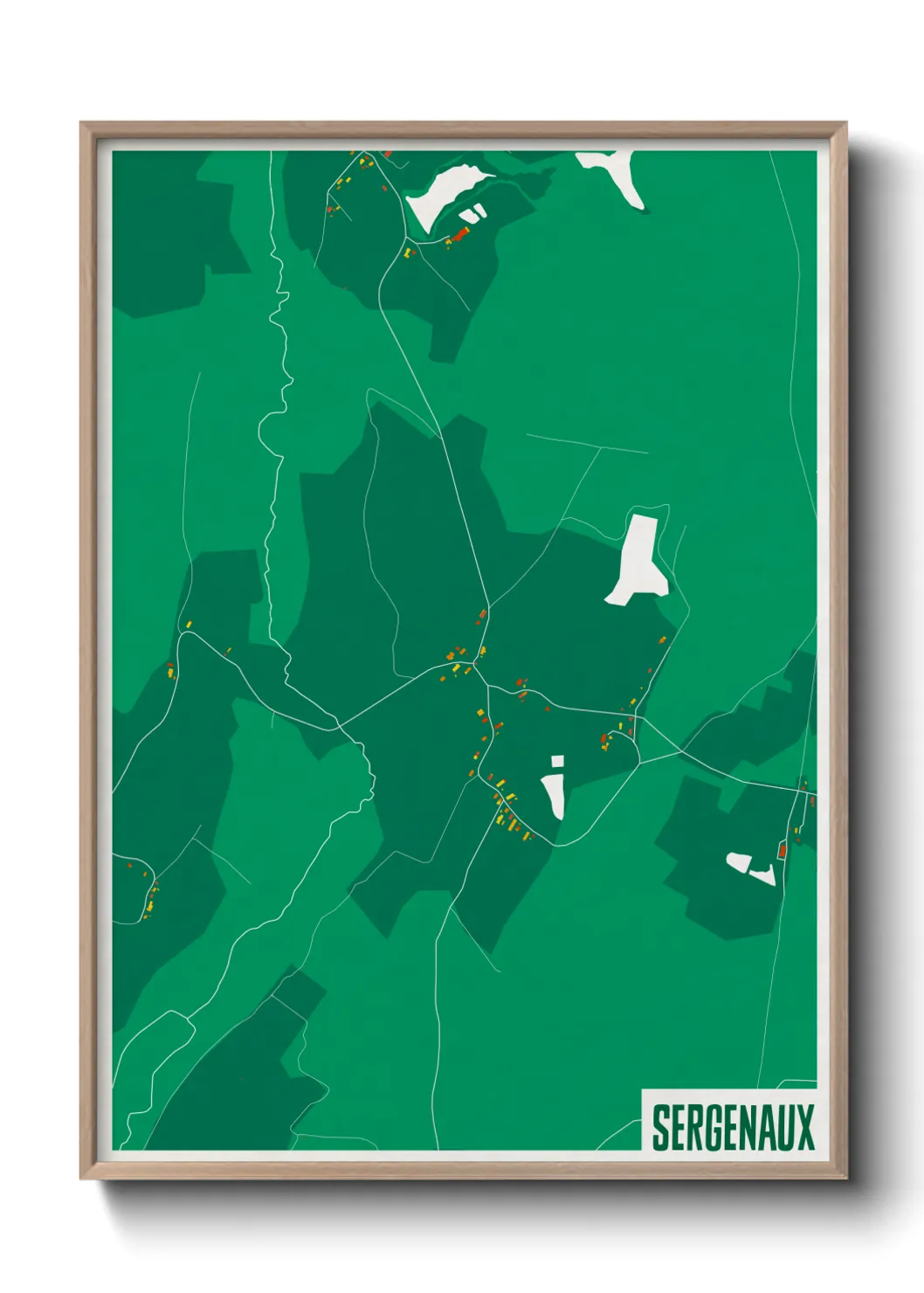 Une affiche de carte sur Sergenaux