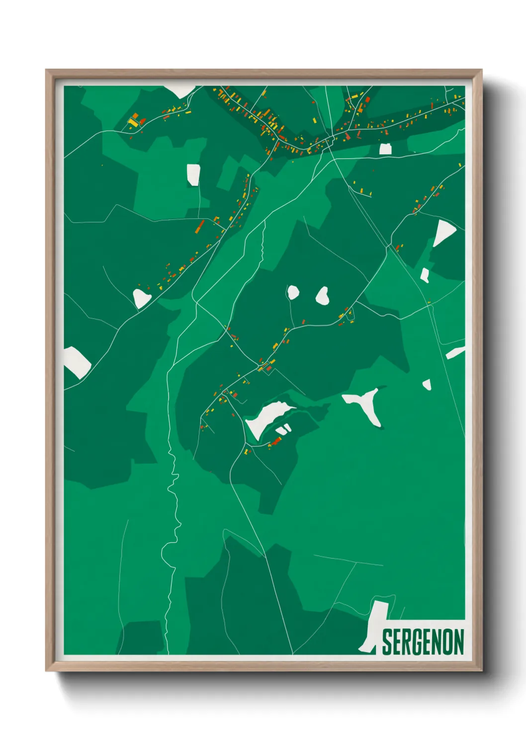 Une affiche de carte sur Sergenon