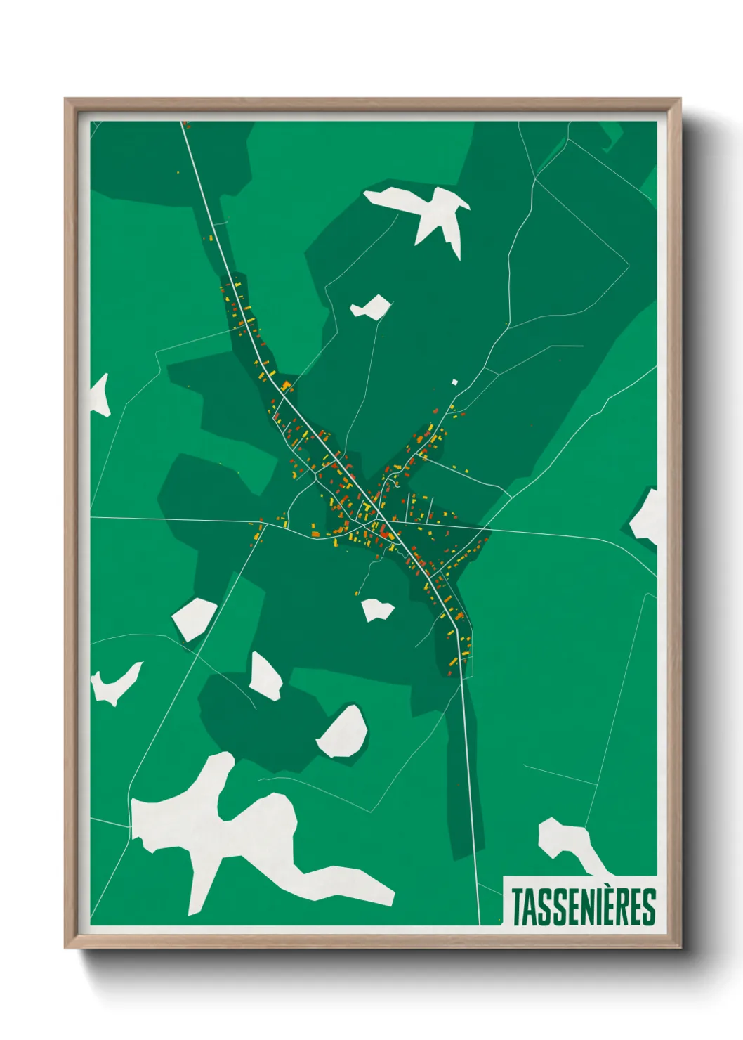 Une affiche de carte sur Tassenières