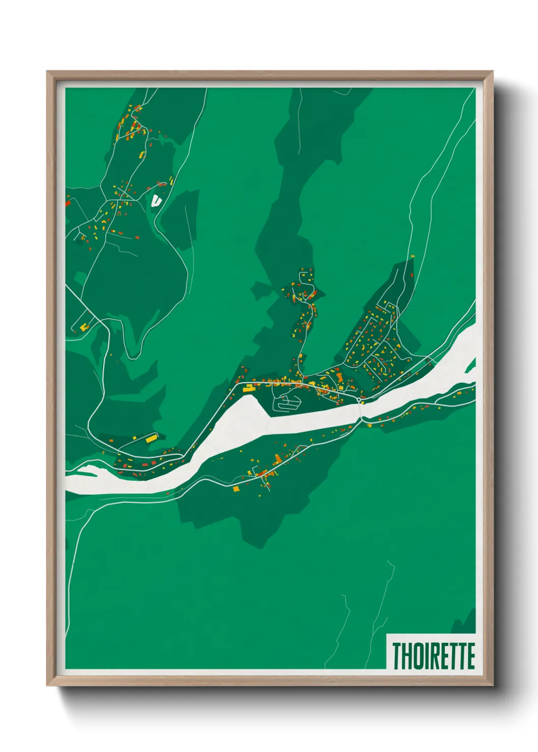 Une affiche de carte sur Thoirette