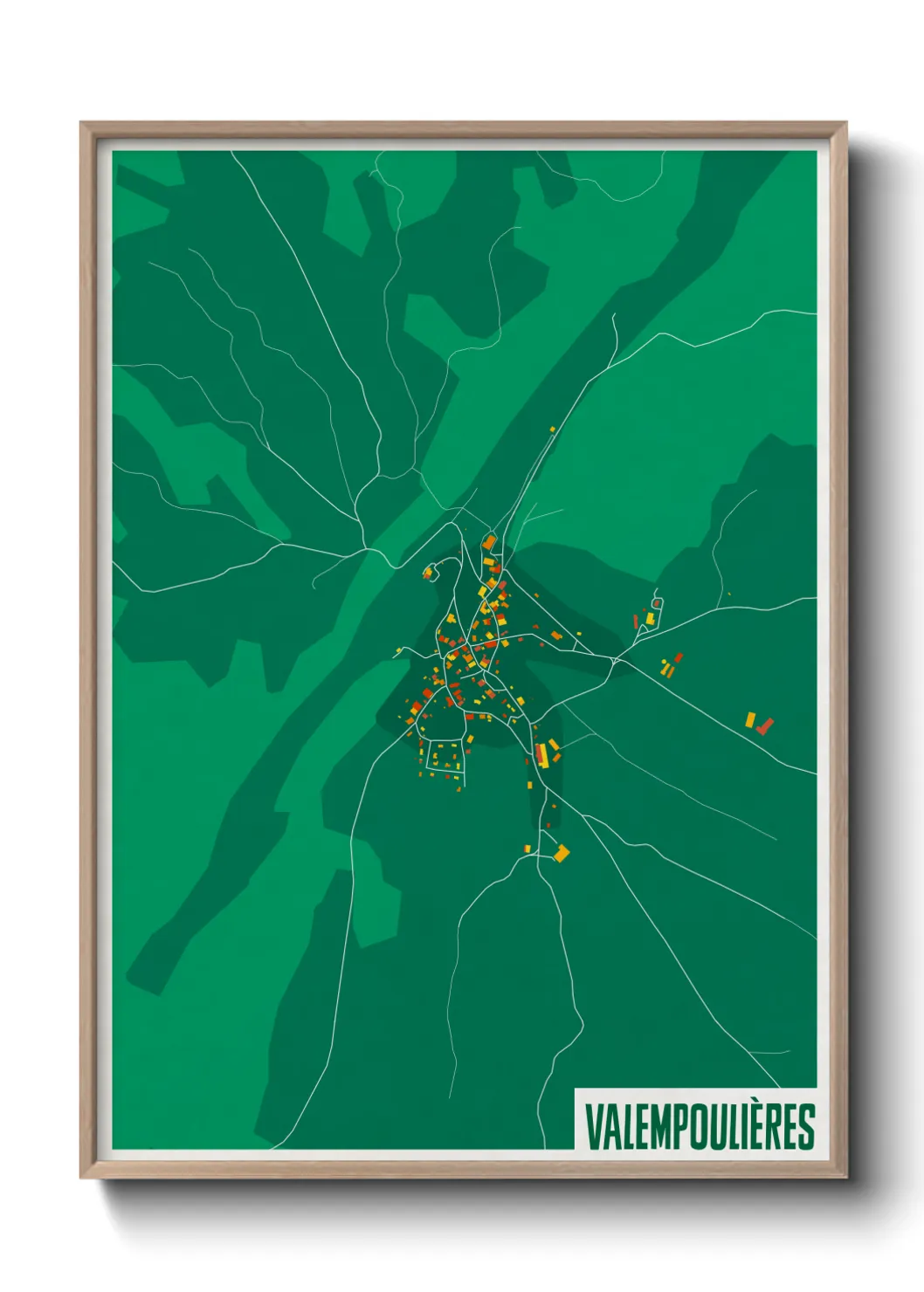 Une affiche de carte sur Valempoulières