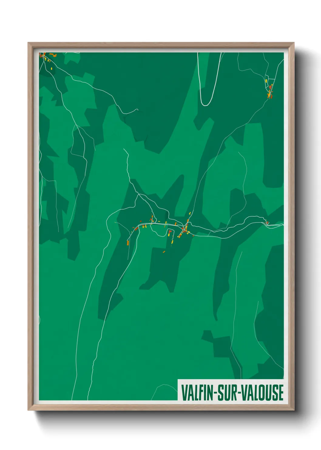 Une affiche de carte sur Valfin-sur-Valouse