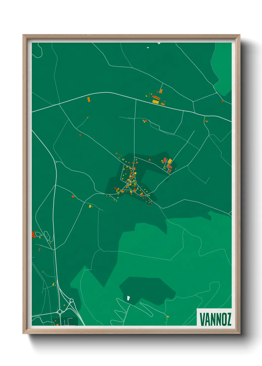 Une affiche de carte sur Vannoz
