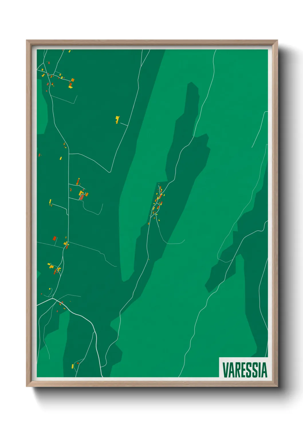 Une affiche de carte sur Varessia