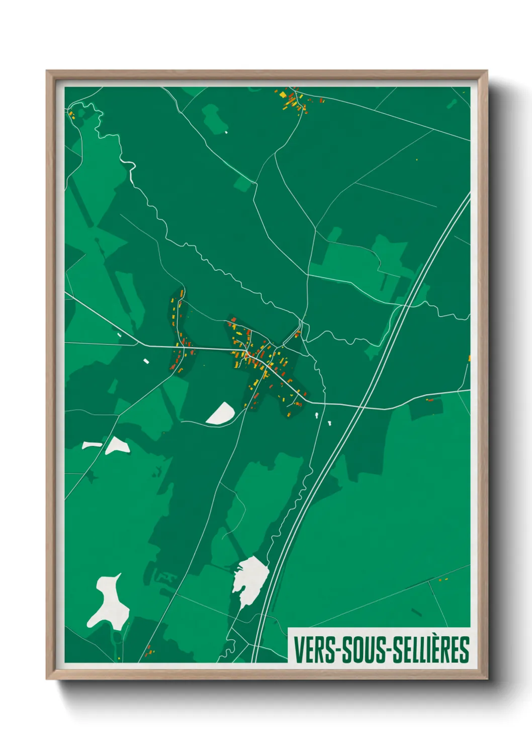 Une affiche de carte sur Vers-sous-Sellières