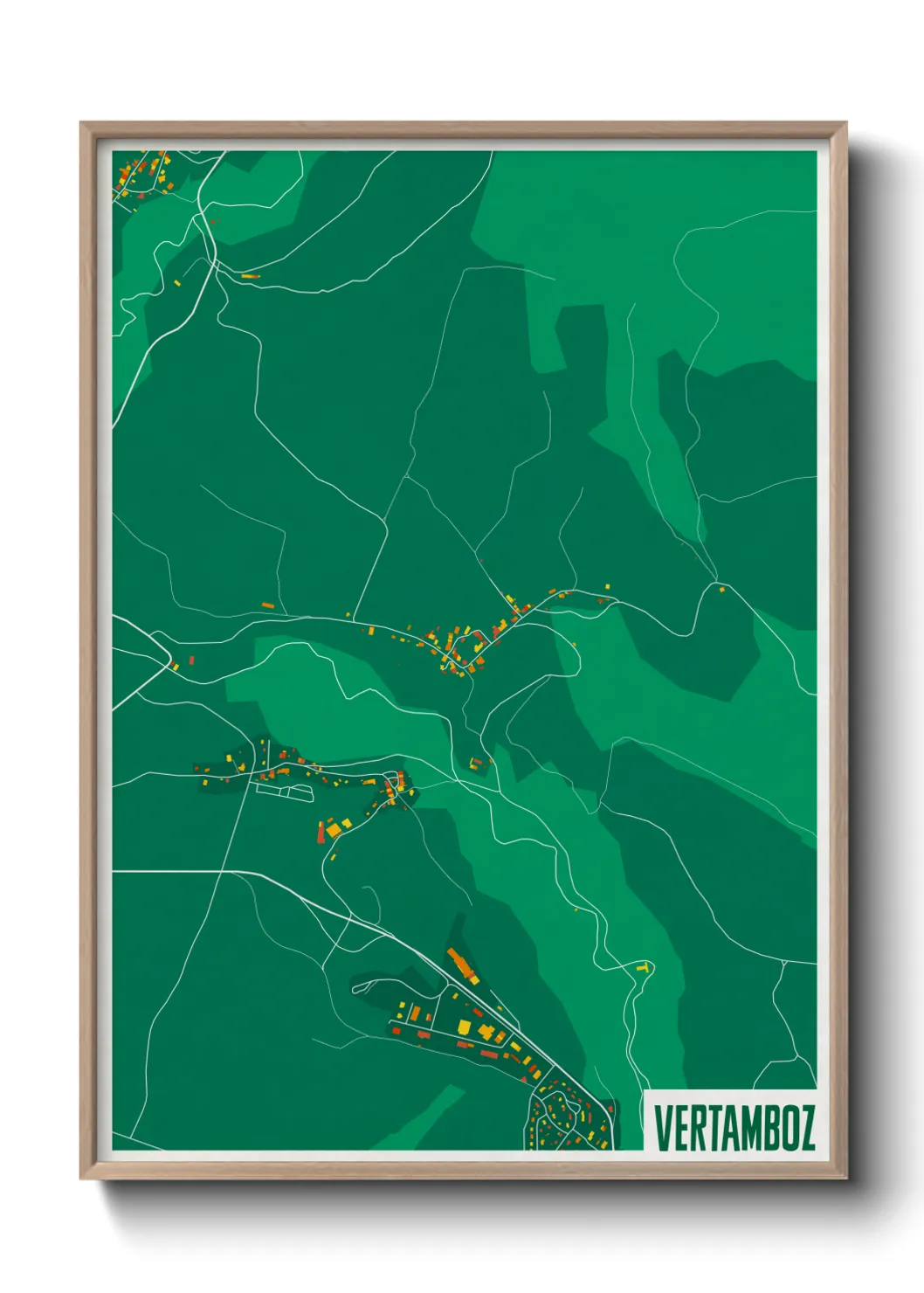 Une affiche de carte sur Vertamboz