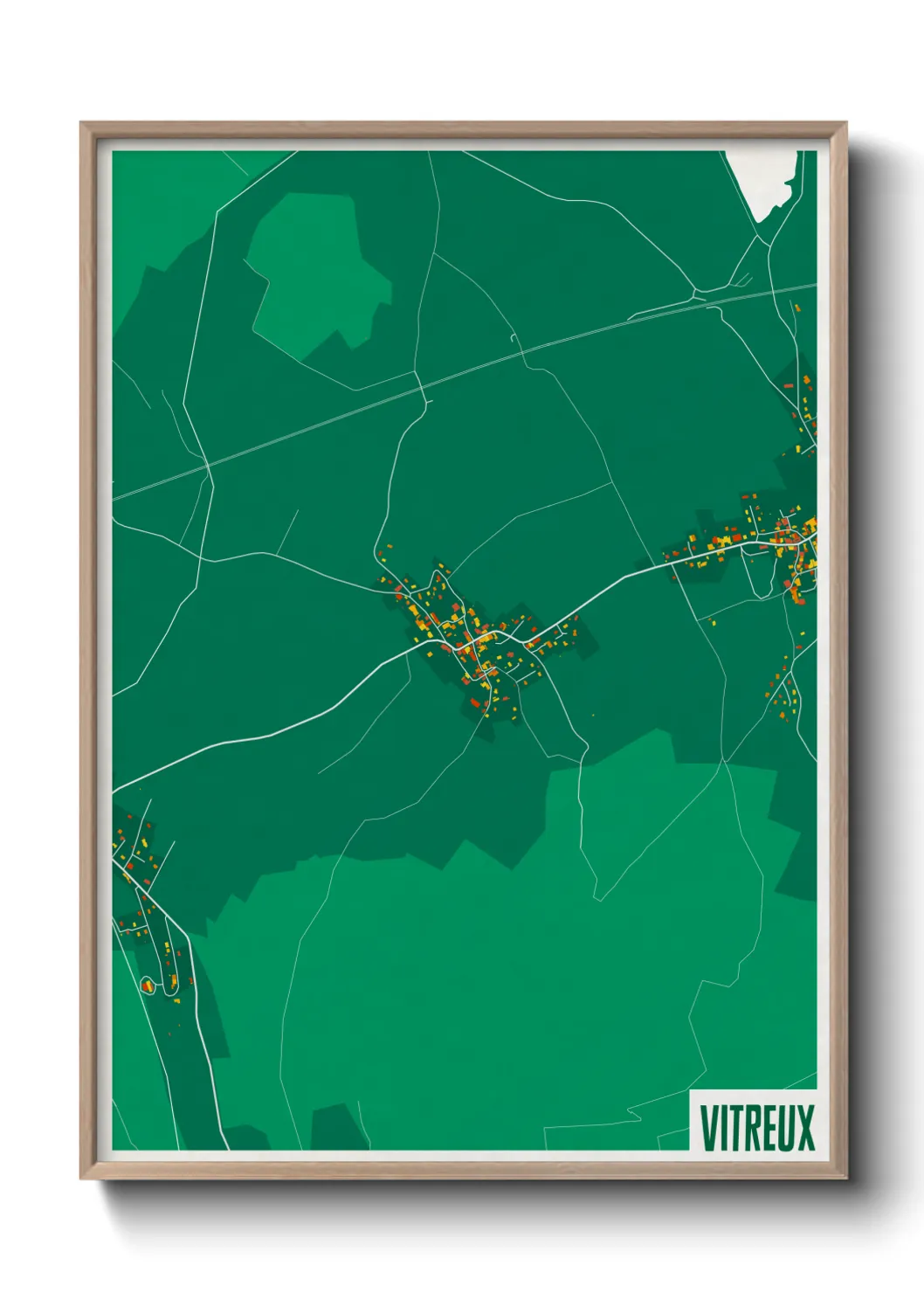 Une affiche de carte sur Vitreux