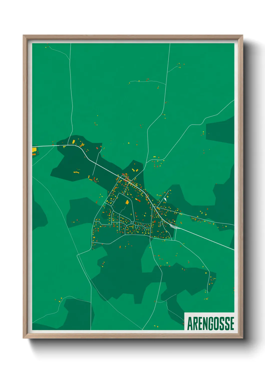 Une affiche de carte sur Arengosse