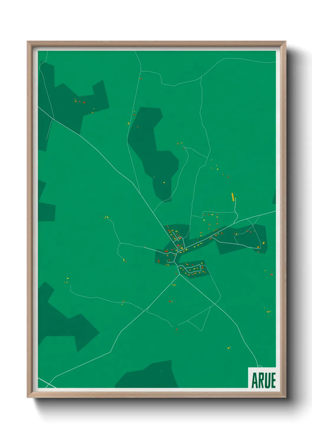 Une affiche de carte sur Arue