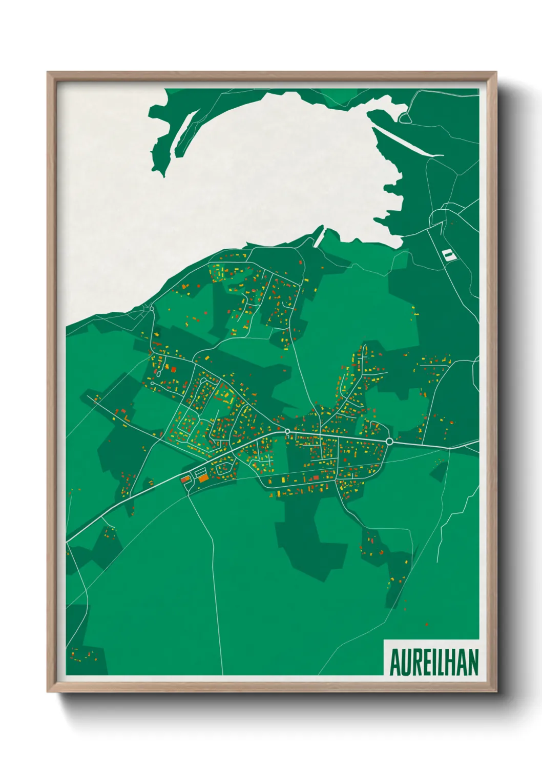 Une affiche de carte sur Aureilhan