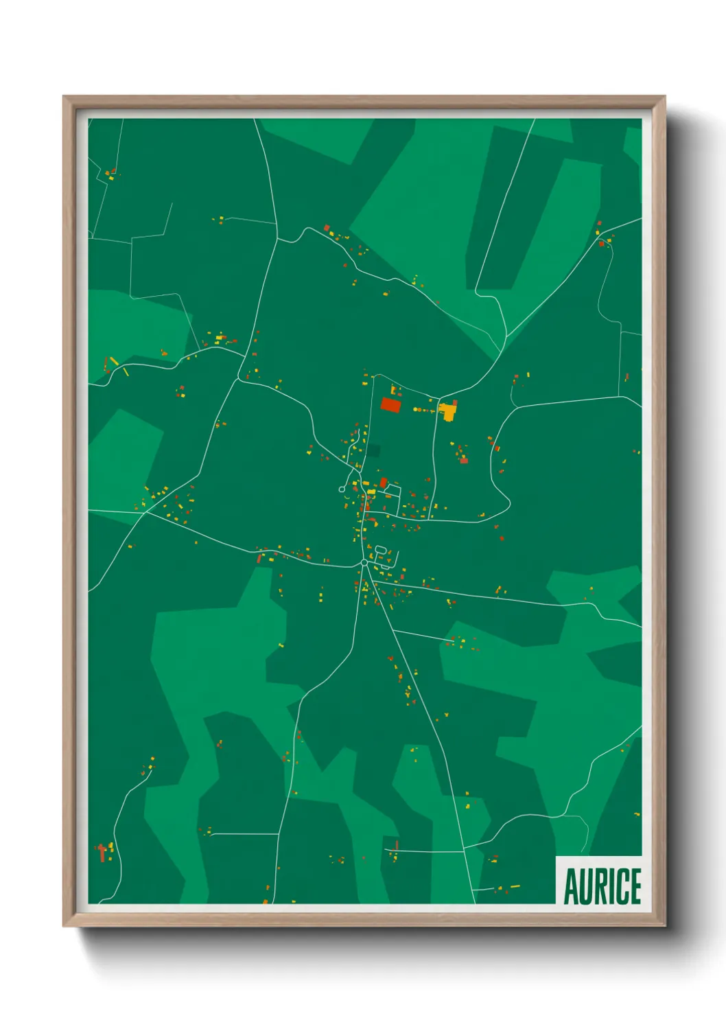 Une affiche de carte sur Aurice