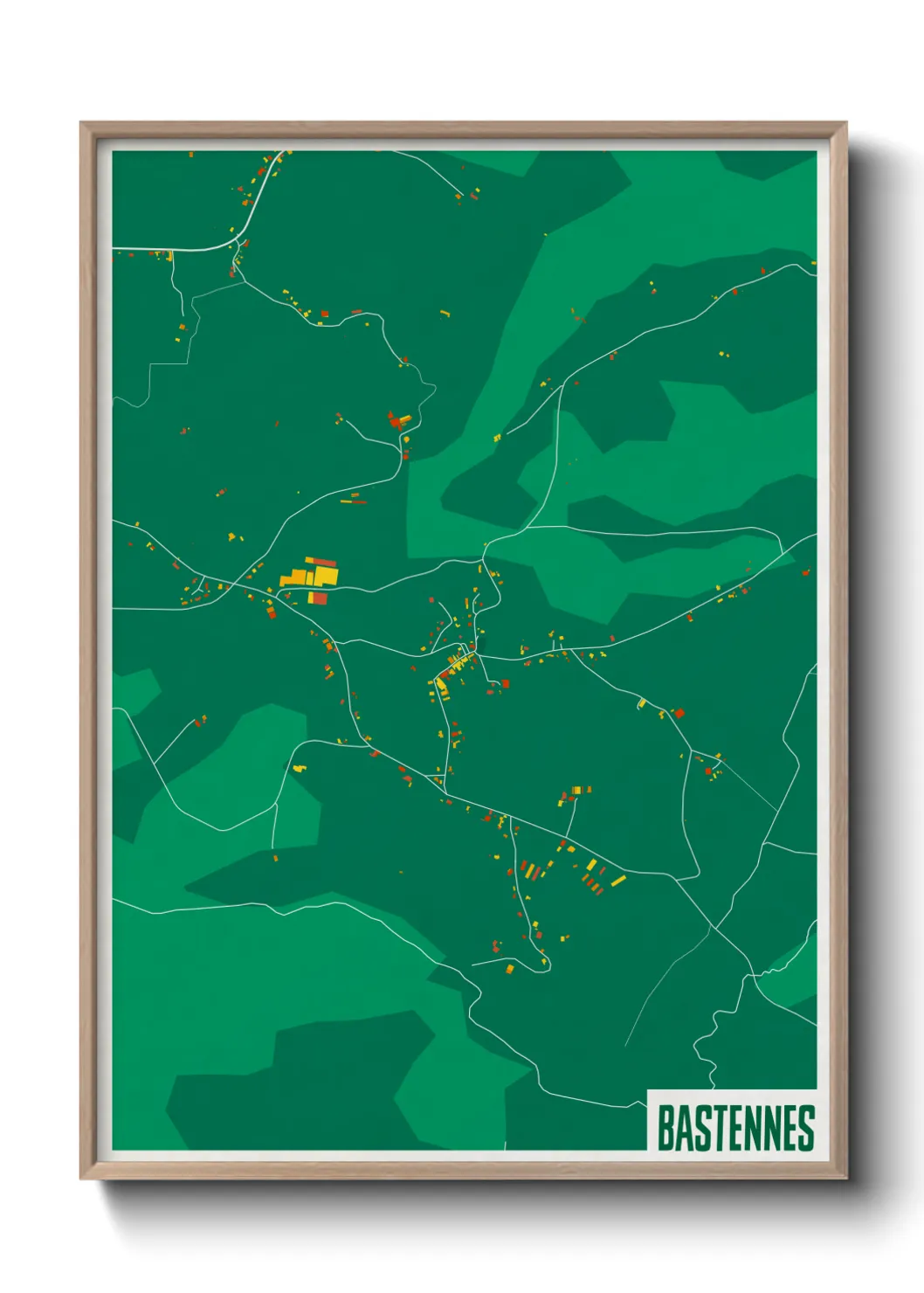 Une affiche de carte sur Bastennes